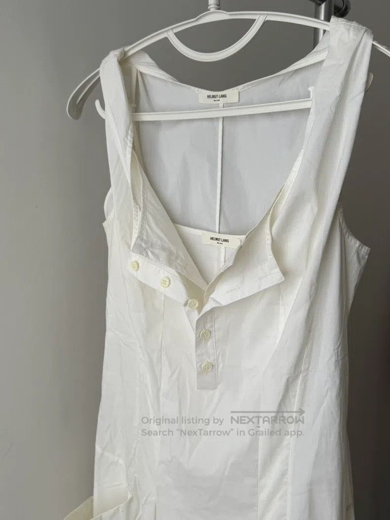 Helmut Lang Helmut Lang White Two-Piece Sleeveless Dress Size M / US 6-8 / IT 42-44 - 6 Thumbnail