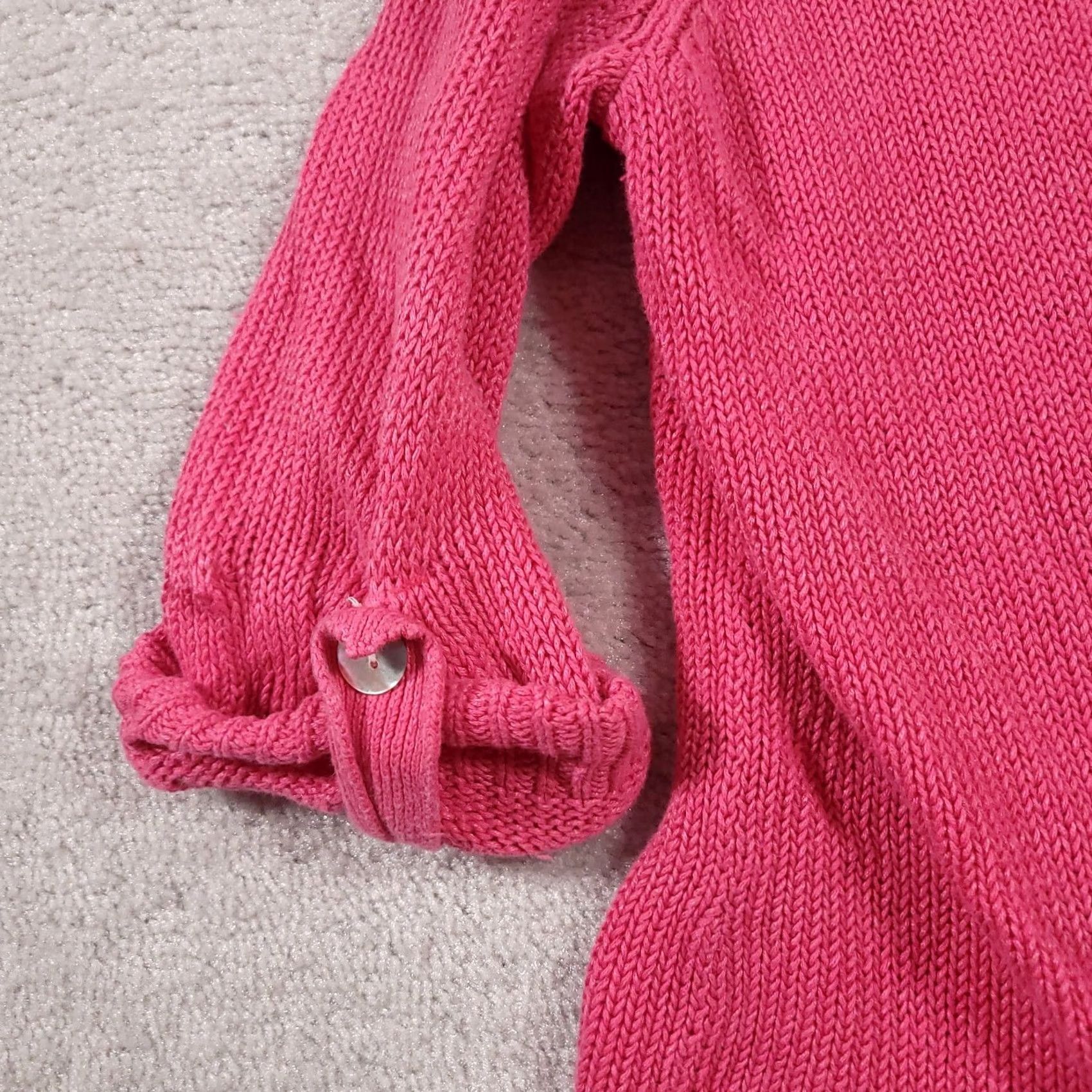 Vintage Chico's Sweater Women's XL Pink Hooded Open Front Chunky Knit Cardigan Boho Beach Casual Fall Winter Spring Summer Women Mens (if applicable) Size XL / US 12-14 / IT 48-50 - 5 Thumbnail