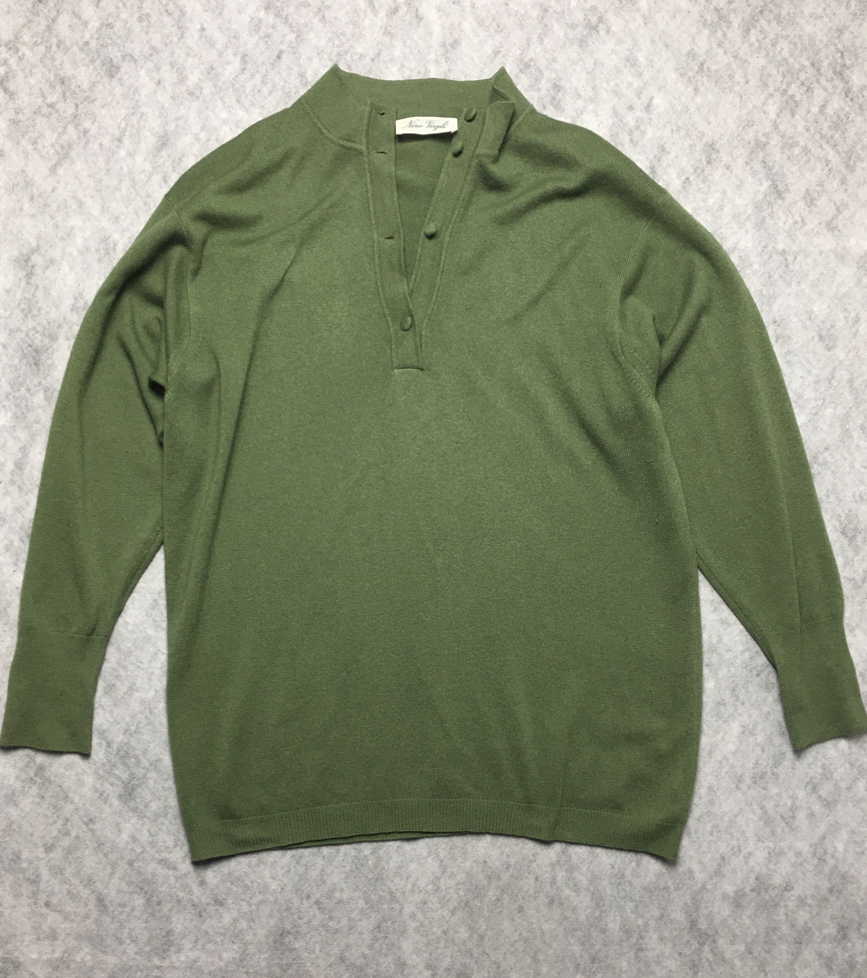 Vintage LUNARIA Cashmere by Nino Virgili Vintage Green Sweater IT 38 Size XS / US 0-2 / IT 36-38 - 6 Thumbnail