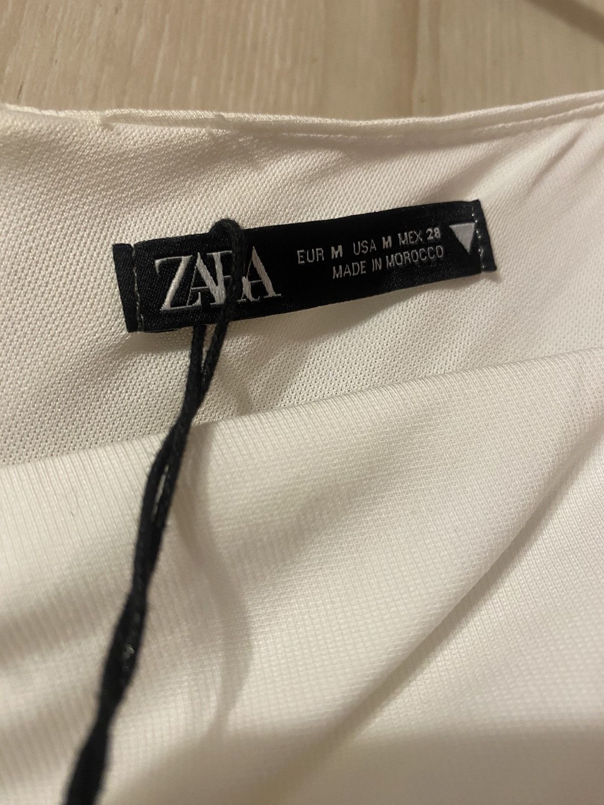 Zara ZARA White Mini Dress Puff Sleeve New Size M / US 6-8 / IT 42-44 - 3 Thumbnail