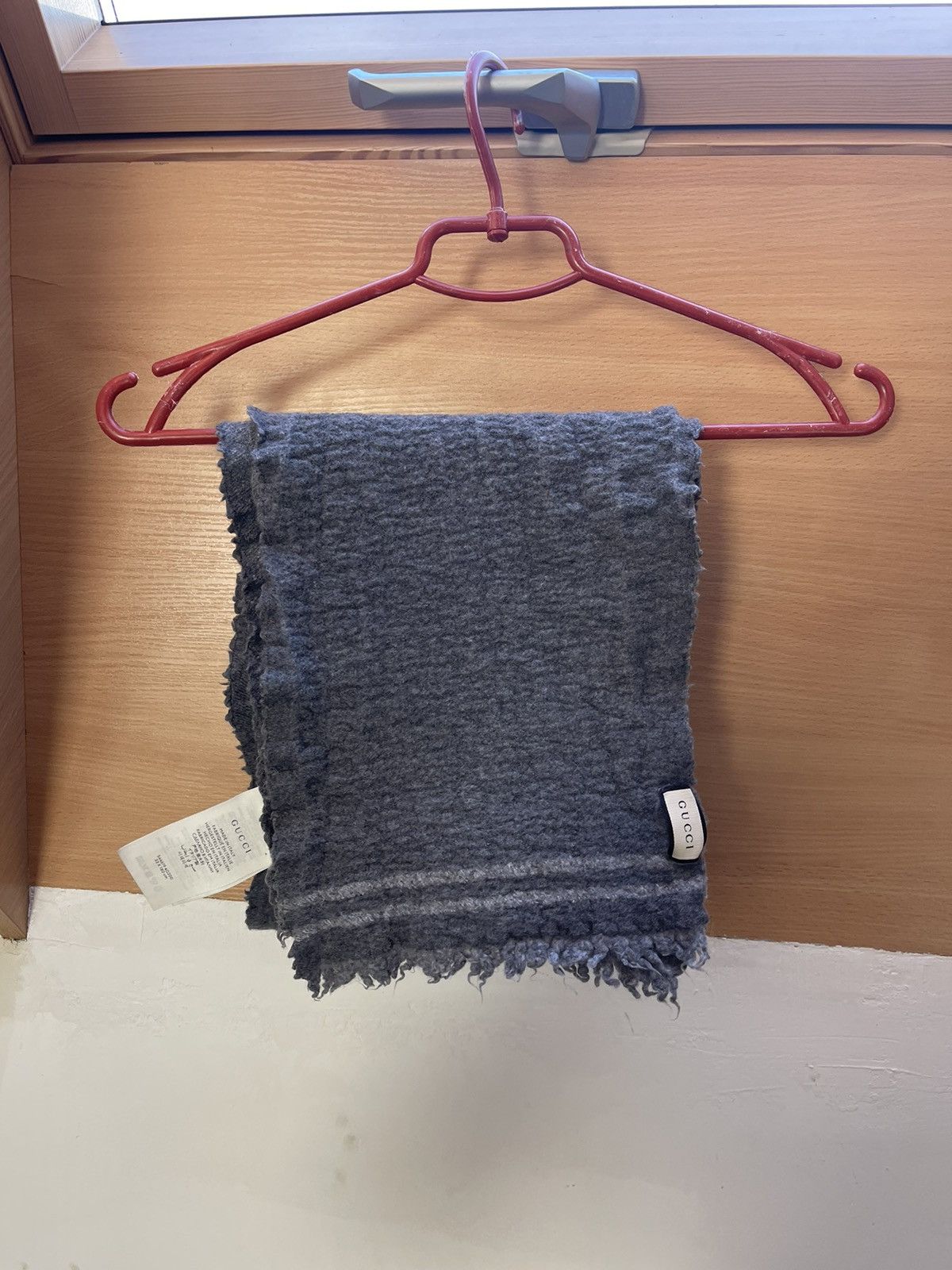 Gucci Scarf Wool Grey Lana