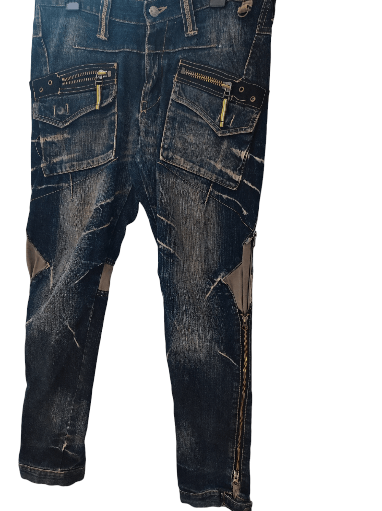 If Six Was Nine × Le Grande Bleu (L.G.B.) × PPFM super rusty PPFM mud wash multipocket multizipper jeans W32 Size US 32 / EU 48 - 7 Thumbnail
