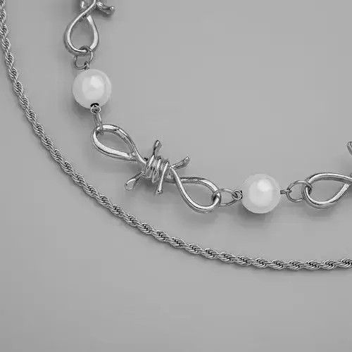 Other Wired Spike Pearl Necklace Chain Size ONE SIZE - 5 Thumbnail