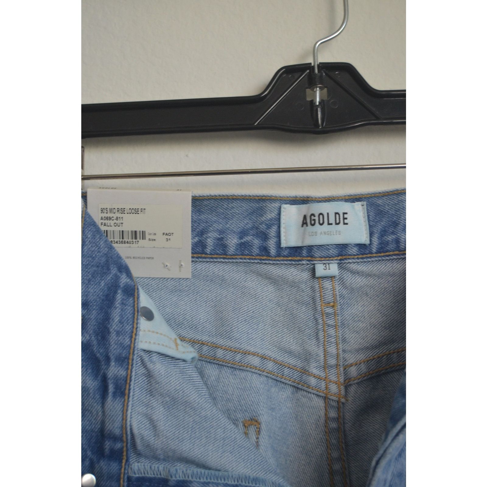 Agolde AGOLDE 90's Midrise Loose Fit Jeans Size 31 Size 31" - 3 Thumbnail