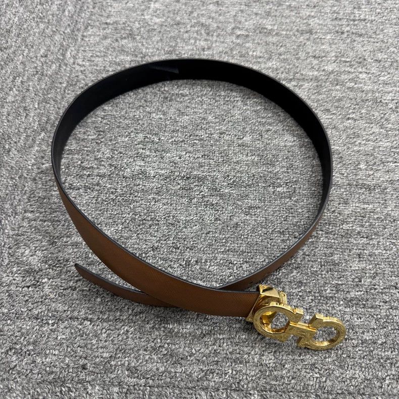 Vintage Ferragamo Buckle Leather Belt-yf Size ONE SIZE - 1 Thumbnail
