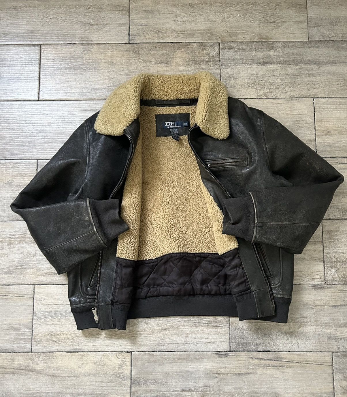 Polo Ralph Lauren Vintage Polo Ralph Lauren Leather Jacket Size US XL / EU 56 / 4 - 3 Thumbnail