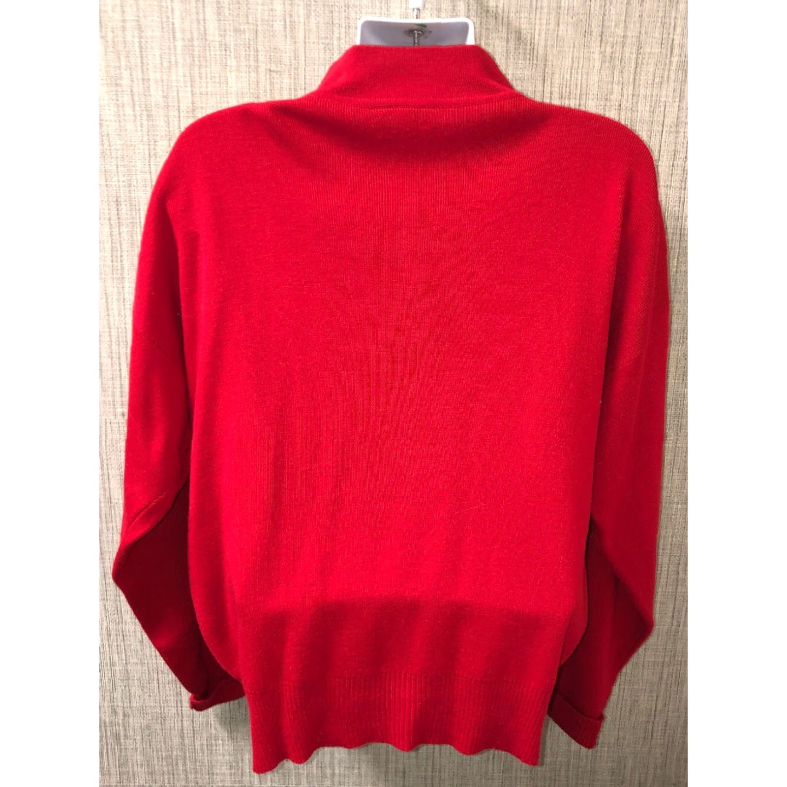 Vintage Vtg Meister Mens Red Wool/Acrylic 1/4 Zip Sweater Size L Size US L / EU 52-54 / 3 - 5 Thumbnail