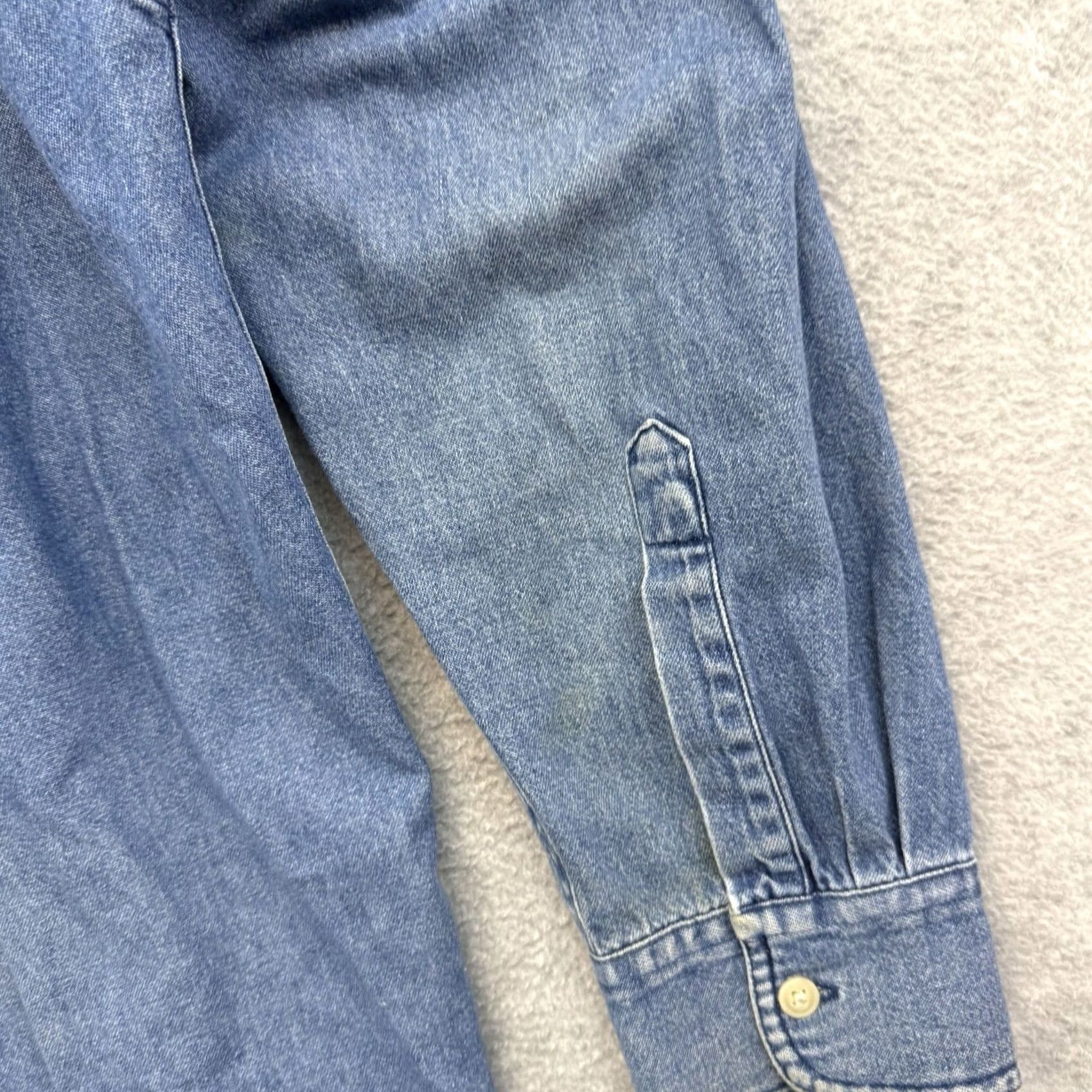 Chaps VINTAGE Chaps Ralph Lauren Denim Shirt Mens XL Embroidered Classic Cotton 90s Size US XL / EU 56 / 4 - 7 Thumbnail