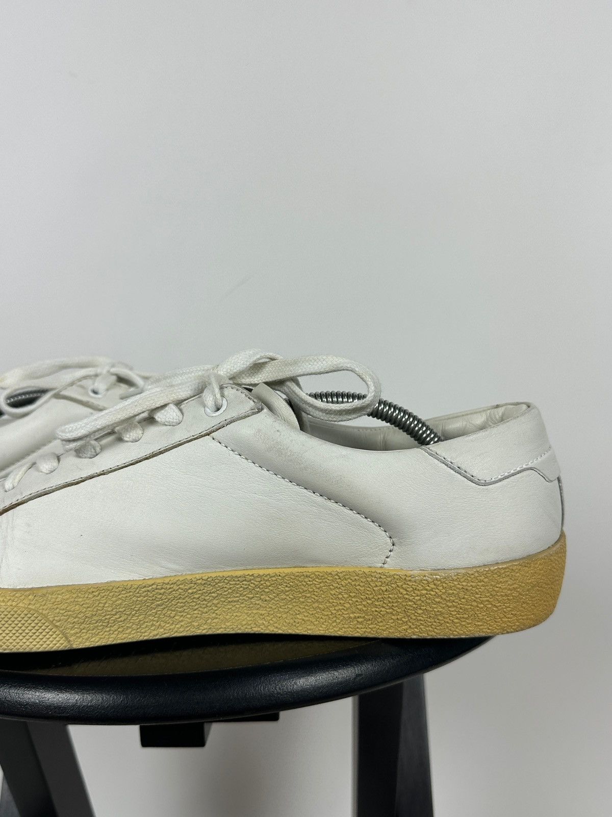 Saint Laurent Paris Saint Laurent Paris Court Classic Leather Low Top Sneakers Size US 12 / EU 45 - 19 Thumbnail