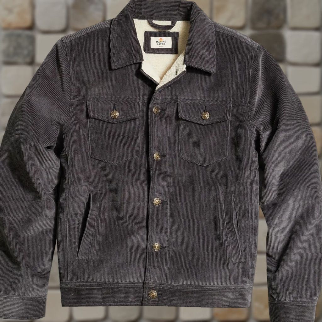 Marine Layer VINTAGE Marine Layer Boise Corduroy Trucker Jacket Men’s M Faded Black Corduroy Pockets Lined Button-Up Casual Streetwear 90s Mens Size US M / EU 48-50 / 2 - 1 Thumbnail