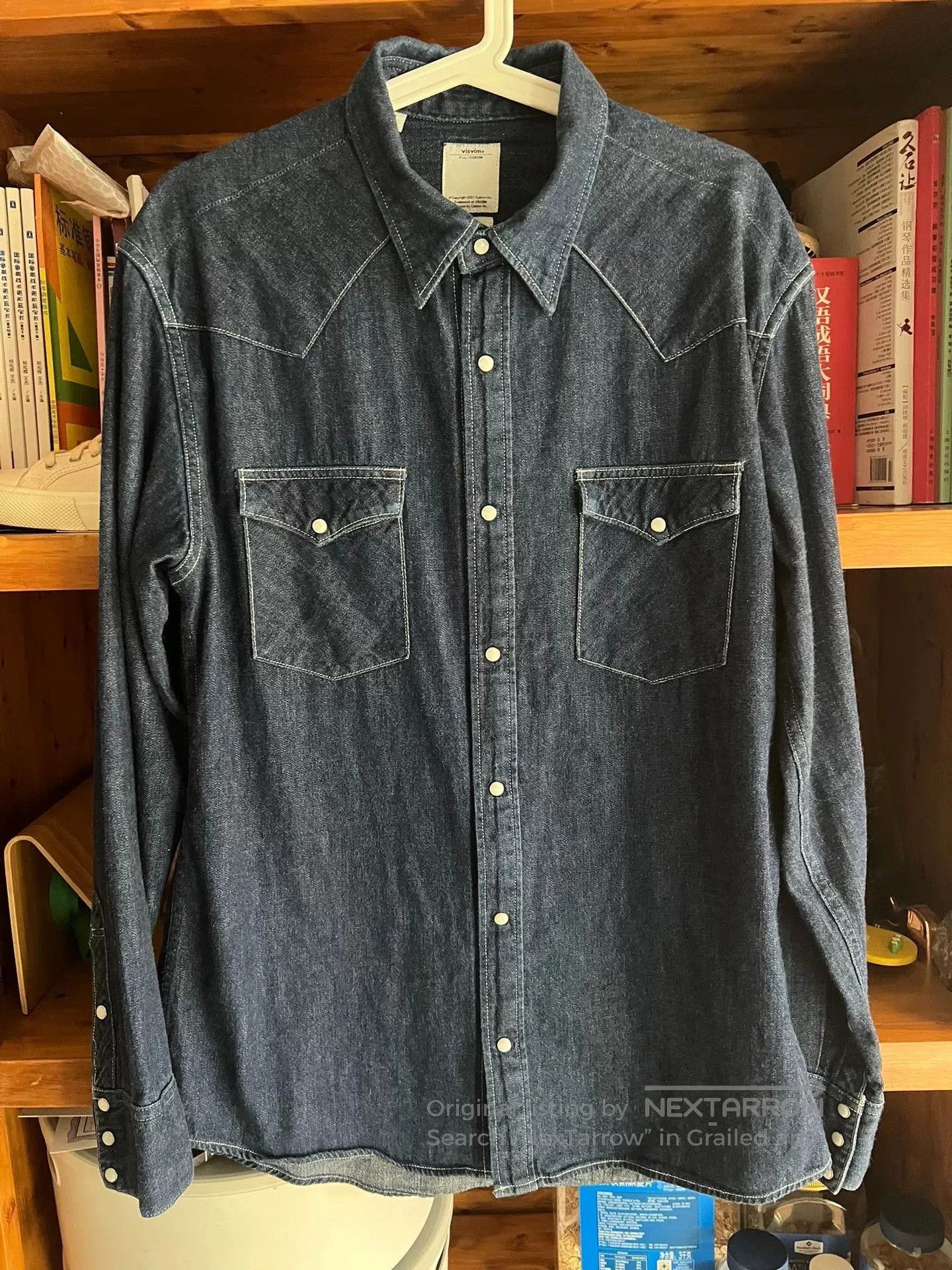authentic visvim blue dye denim shirt.