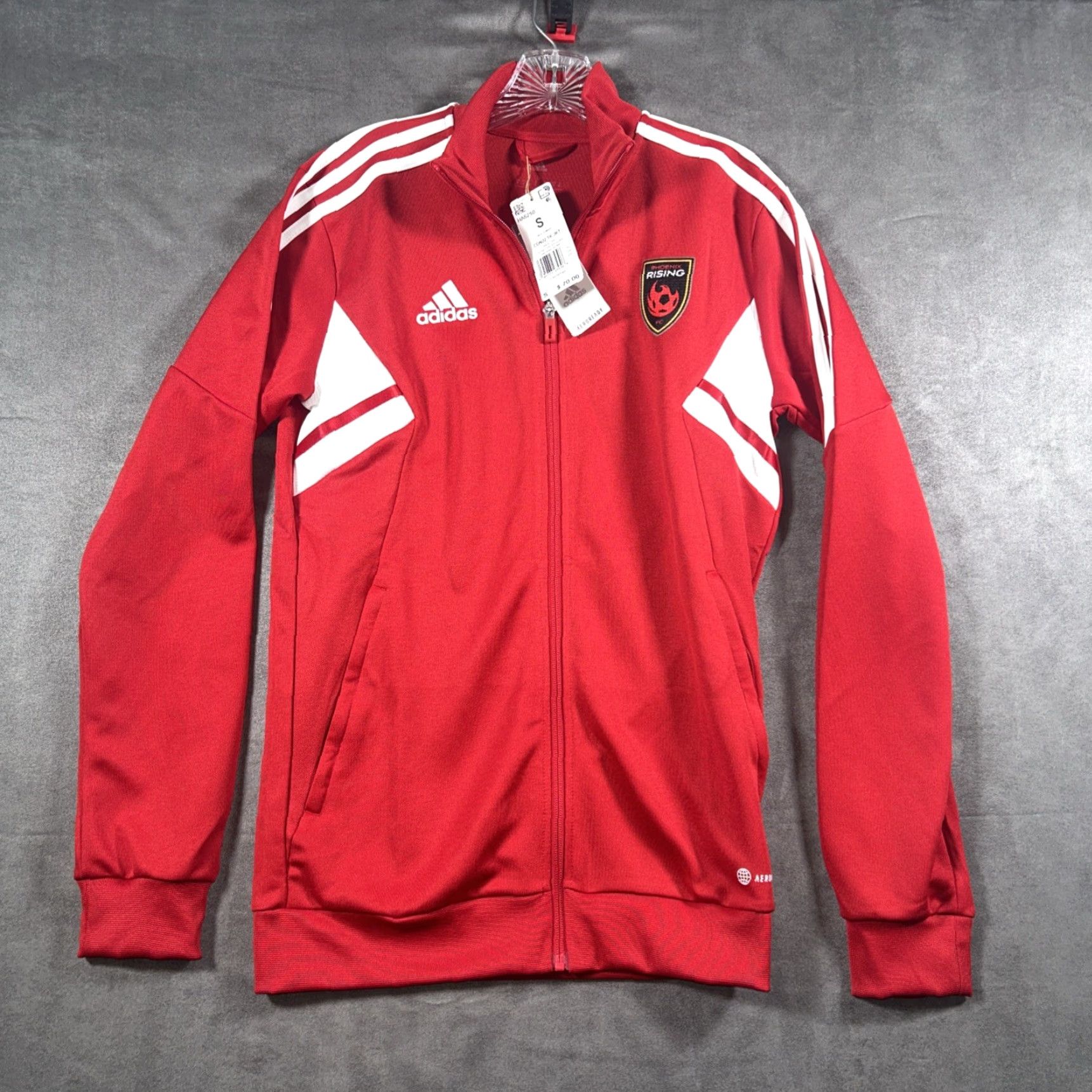 Adidas Phoenix Rising FC Adidas HA6250 #8 Soccer USL Full Zip Jacket Red Mens Small Size US S / EU 44-46 / 1 - 2 Thumbnail
