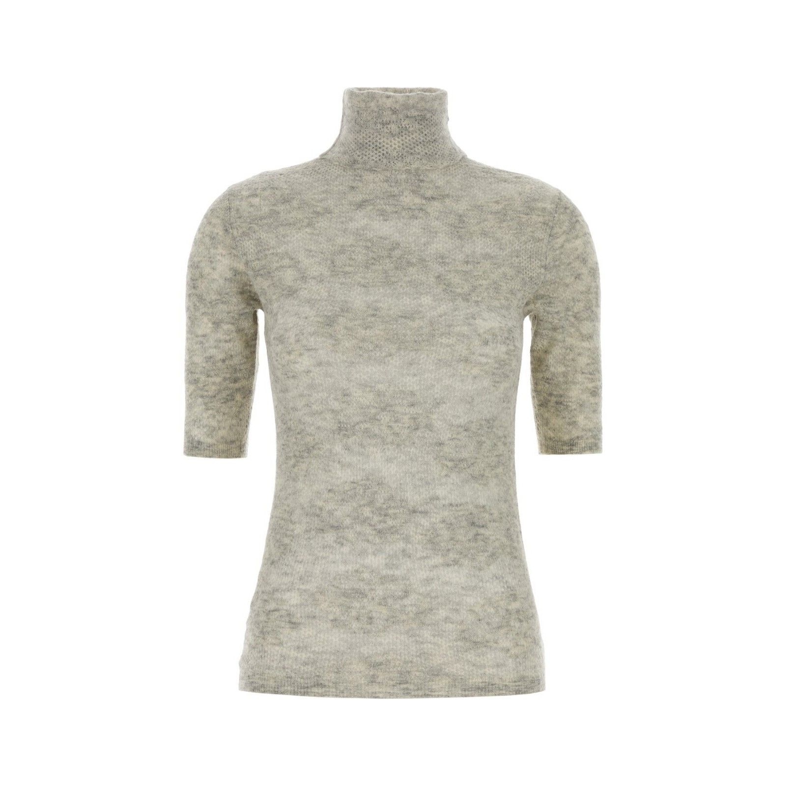 Brunello Cucinelli BRUNELLO CUCINELLI Grey Silk Blend Sweater New & Authentic ( Size XS / US 0-2 / IT 36-38 - 1 Thumbnail