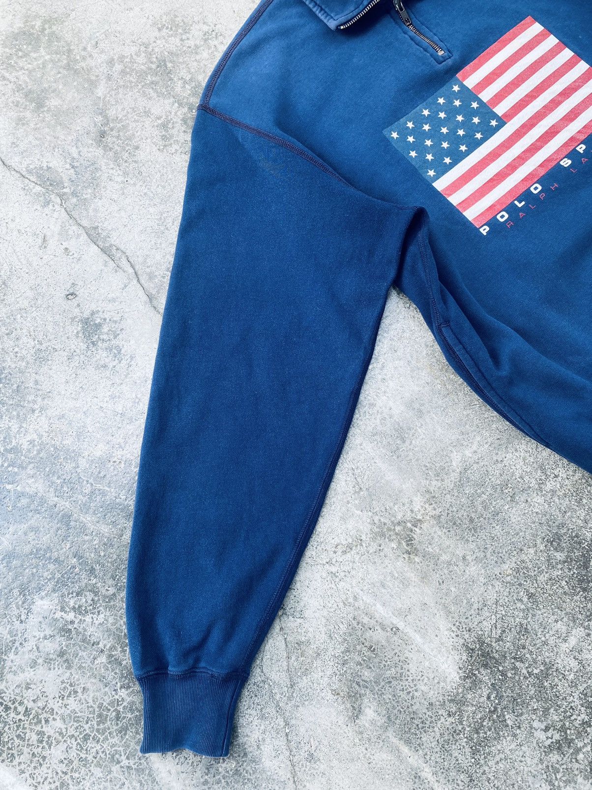 Polo Ralph Lauren Vintage 90s Polo Sport Ralph Lauren Usa Flag Sweetshirt Size US M / EU 48-50 / 2 - 10 Thumbnail