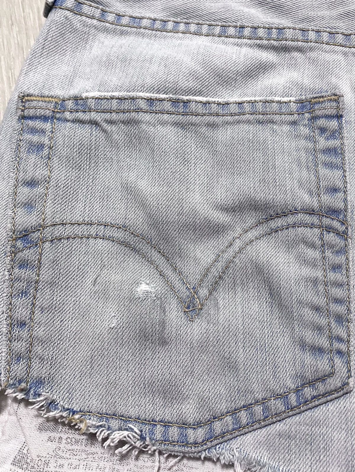 Levi's Vintage Clothing Women’s Levi’s Urban Renewal Washed Blue Mini Shorts Rework Size 29" - 21 Thumbnail