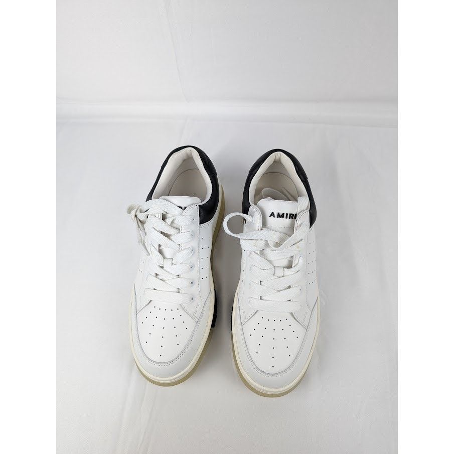 Amiri o1rshd1 Stadium Low Top Sneakers in White/Black Size US 10 / EU 43 - 14 Thumbnail