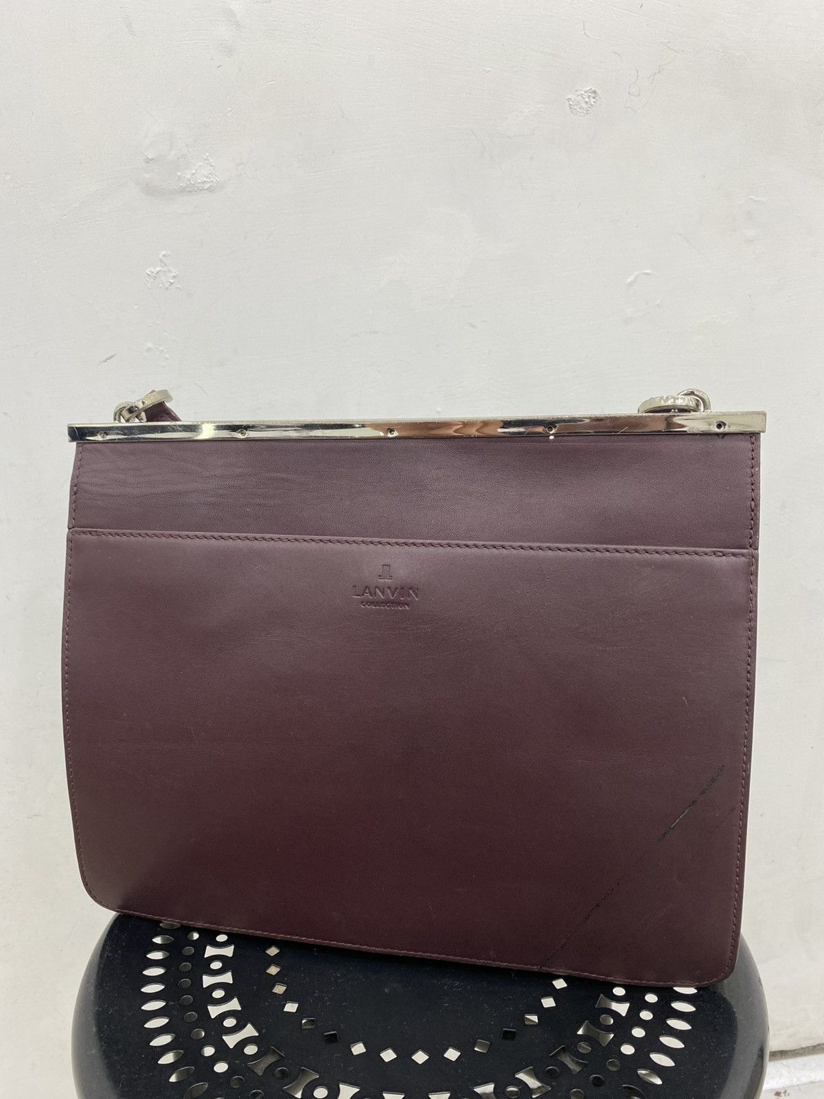 Lanvin Lanvin collection leather crossbody burgandy Size ONE SIZE - 4 Thumbnail