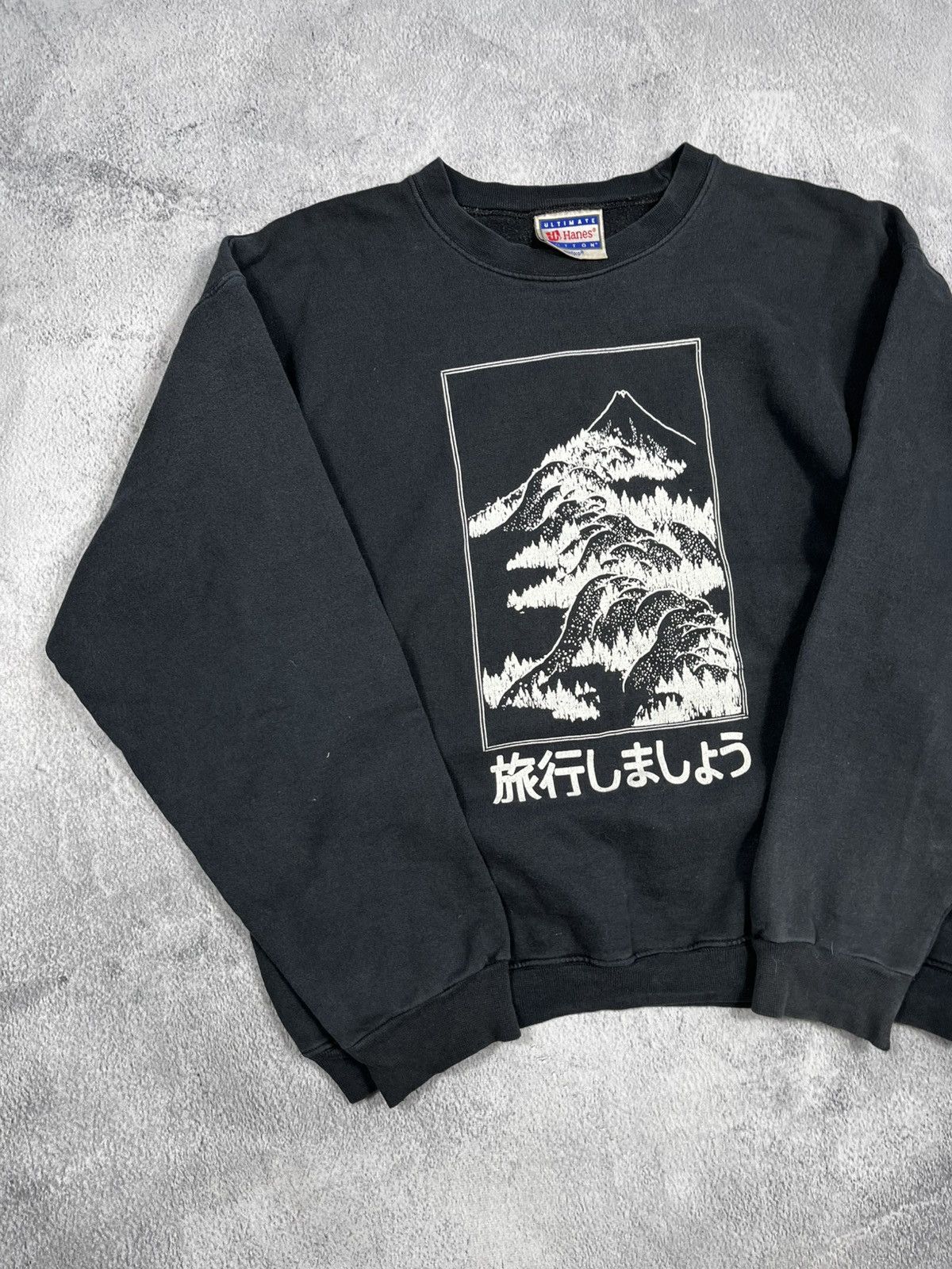 Japanese Brand × Vintage Vintage 90s faded big logo sweatshirt streetwear size M Size US M / EU 48-50 / 2 - 2 Thumbnail