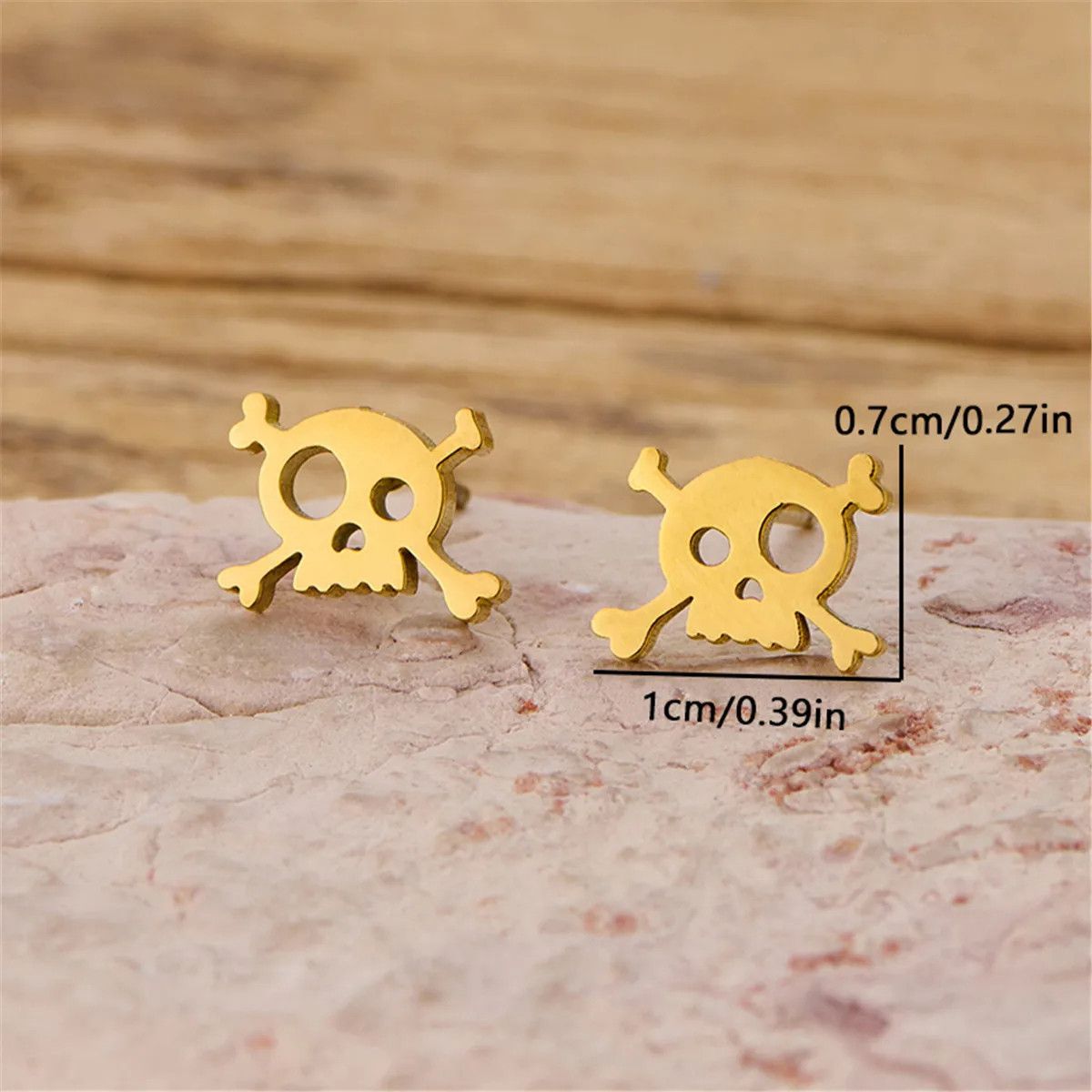 Jewelry Mini Hollow Skull Earrings Charm Earring Gift Size ONE SIZE - 3 Thumbnail