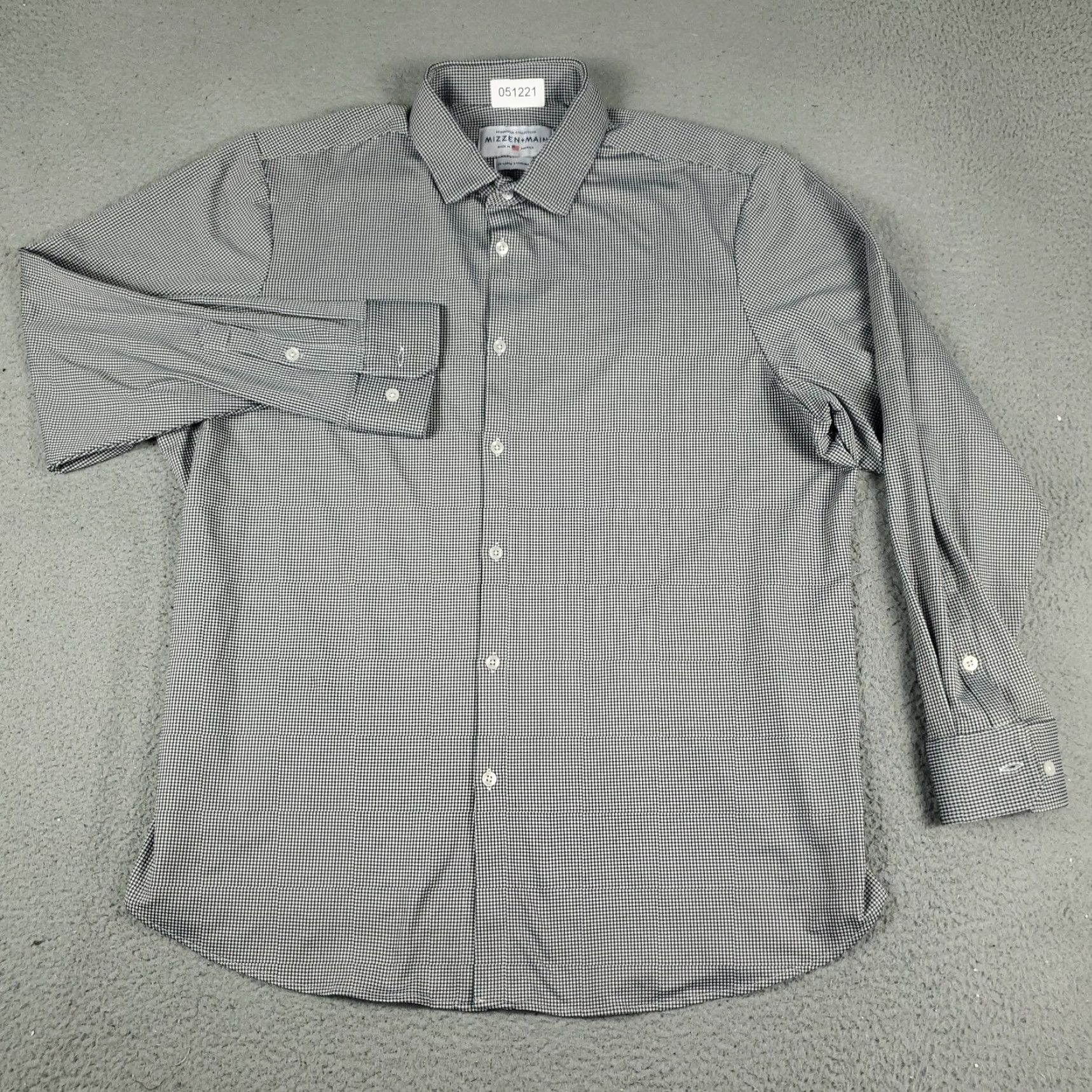 Mizzen+Main Mizzen+Main Shirt Mens 2XL Gray Check Button-Up Long Sleeve Wearable Casual Business Formal Workwear Shirt Mens Size US XXL / EU 58 / 5 - 2 Thumbnail