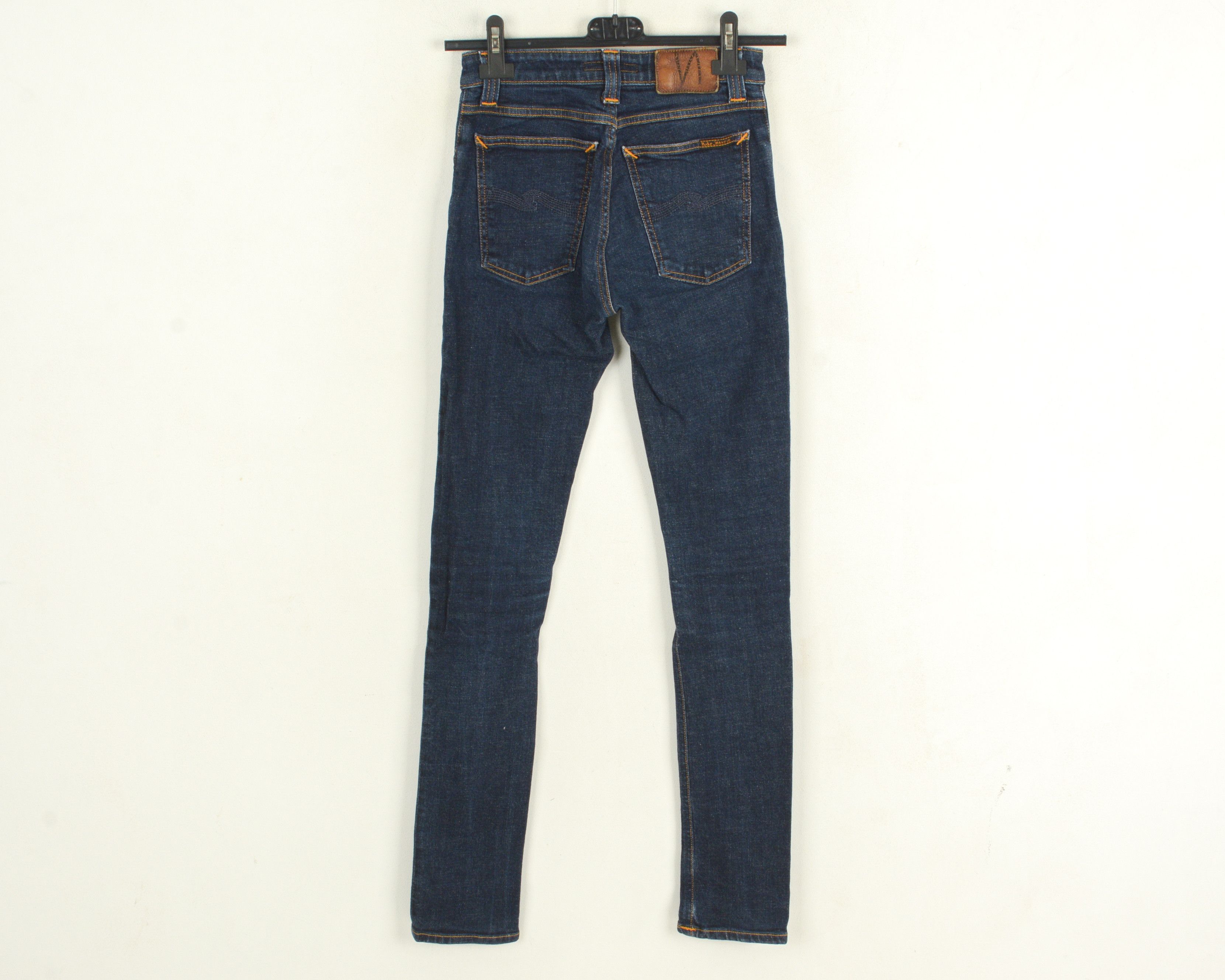 Nudie Jeans Skinny Lin W25 L32 Denim Jeans Pants Slim Fit Trousers Size 25" / US 0 / IT 36 - 4 Thumbnail