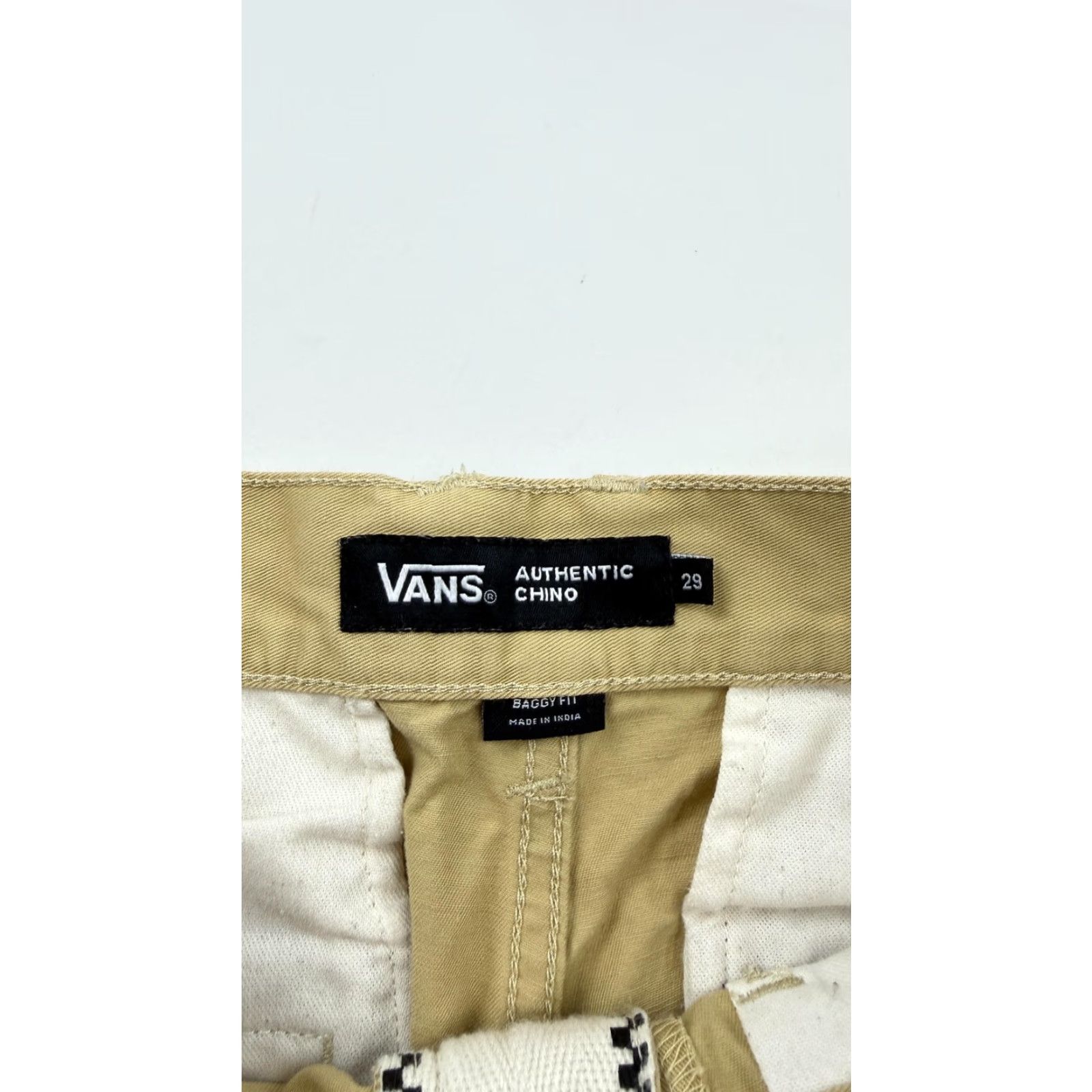 Vans VANS Chino Pants Mens 29 Khaki Baggy Fit Casual Skatewear Street Authentic Mens Size US 29 - 6 Thumbnail