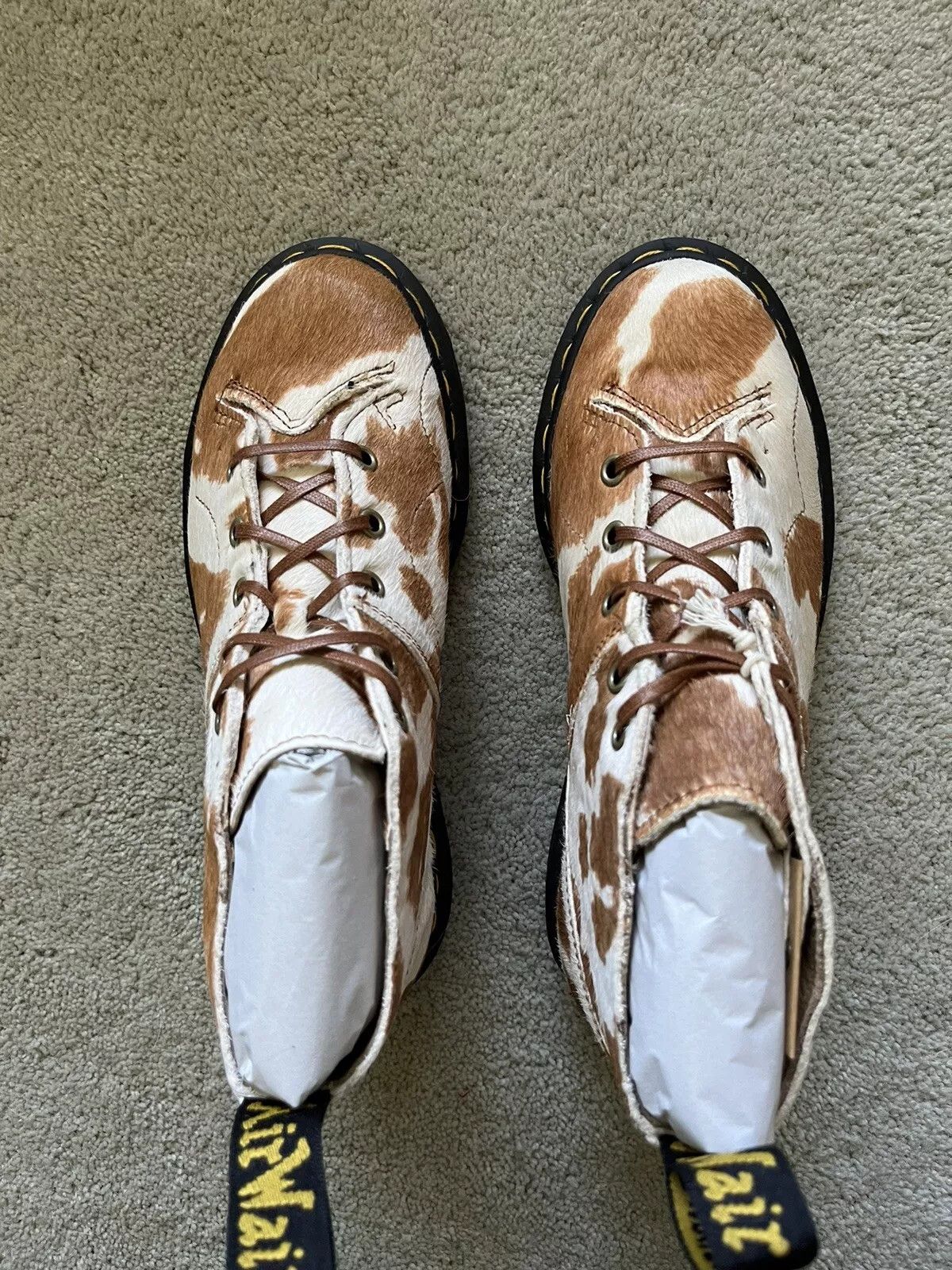 Dr. Martens CHURCH MONKEY BOOTS CALF HAIR IN JERSEY COW Size US 7 / IT 37 - 6 Thumbnail