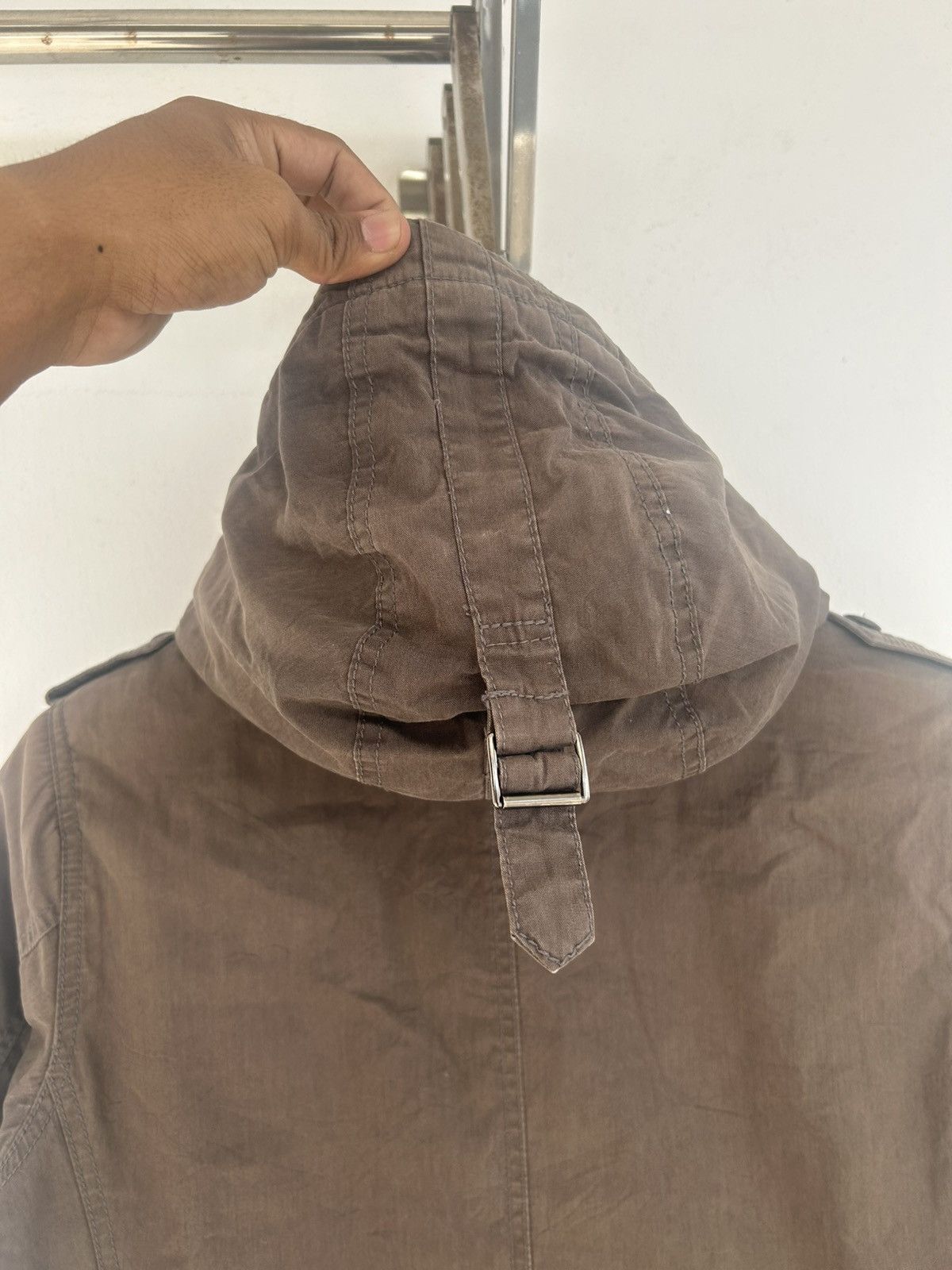 291295=Homme 291295=HOMME Vintage Bomber Hoodie Olive Green Jacket Japan Size US L / EU 52-54 / 3 - 10 Thumbnail