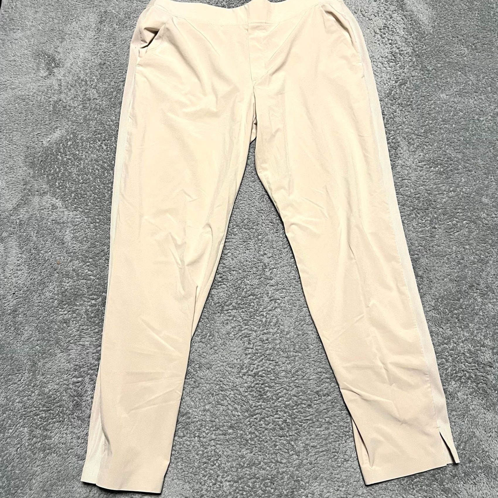 Athleta Athleta Pants Womens 16 Tall Cream Brooklyn Ankle Straight Leg Pull On 198671 Size 38" / US 16 / IT 52 - 2 Thumbnail