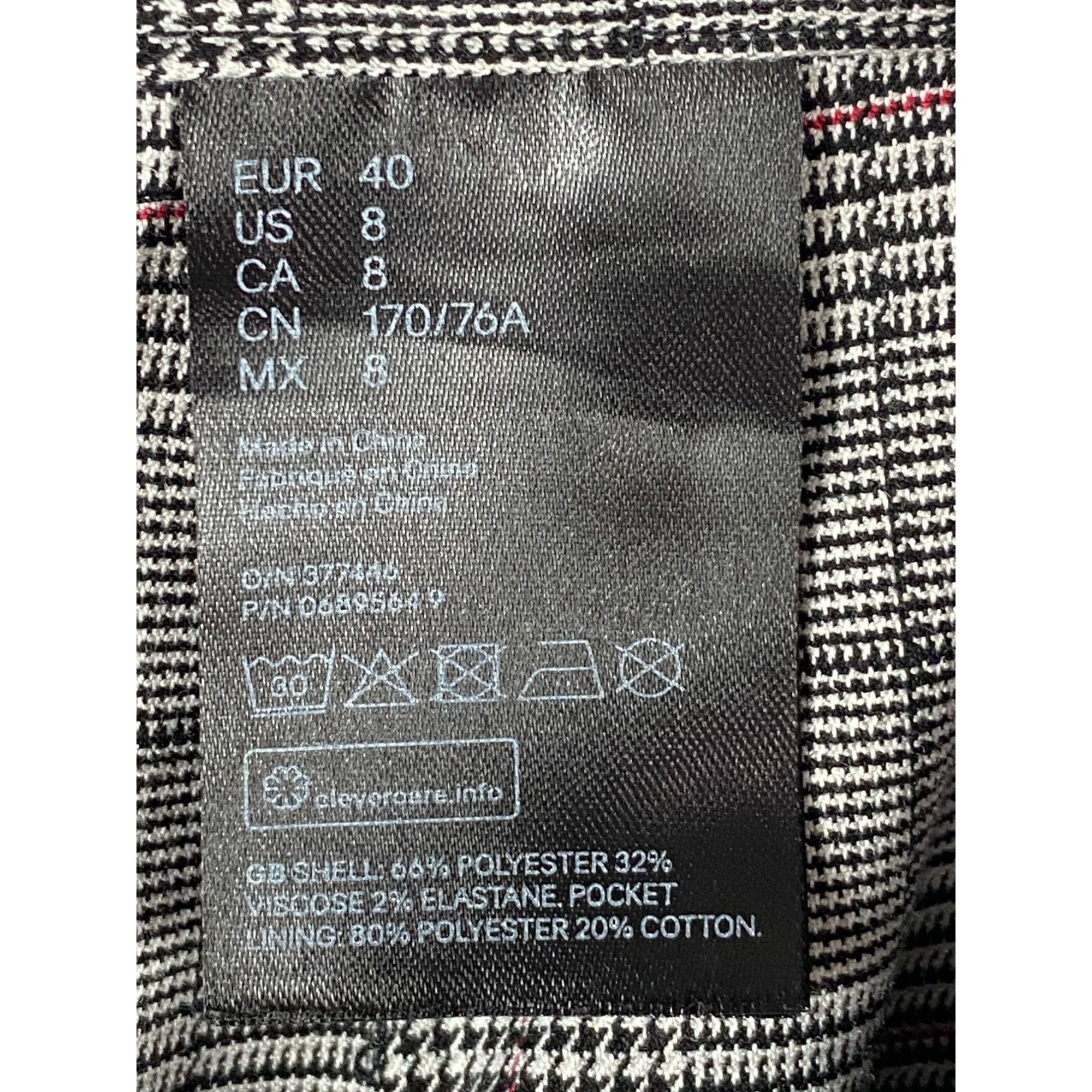 H&M H&M Divided Casual Plaid Pleated Dress Pants Size 8 30x26 Wo Size 30" / US 8 / IT 44 - 4 Thumbnail