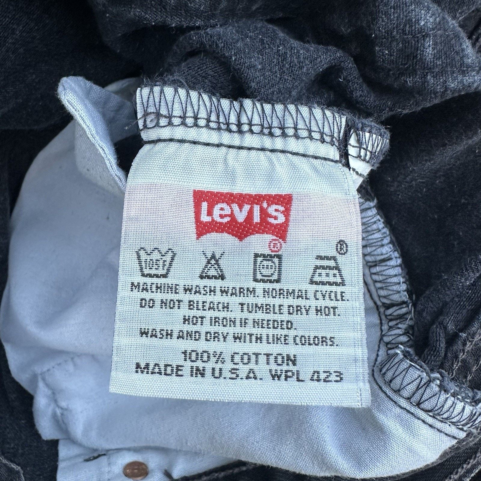Levi's × Vintage Vintage Levi’s 501 Straight Faded Black Denim Jeans 33x34 Size US 33 - 7 Thumbnail