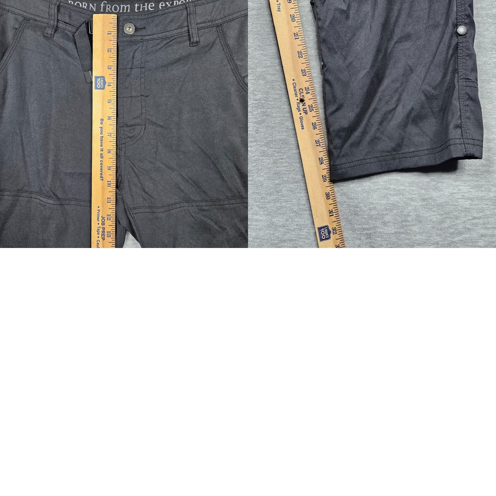 Prana Prana Men's Black Outdoor Belted Pocket Rolling Up Leg Pants 34W 29L Size 34 Regular Cotton Blend Belted Pants Black Mens Regular 34W-29L Size US 34 / EU 50 - 8 Thumbnail