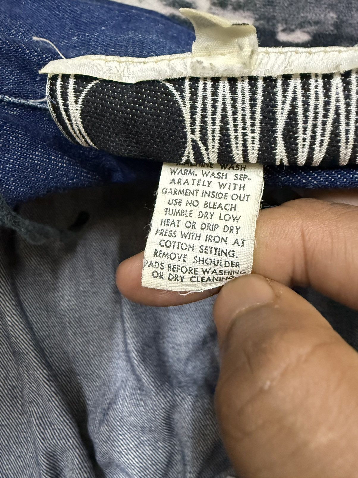 Japanese Brand × Norma Kamali × Vintage Norma Kamali Denim Bomber Jacket Size S / US 4 / IT 40 - 10 Thumbnail