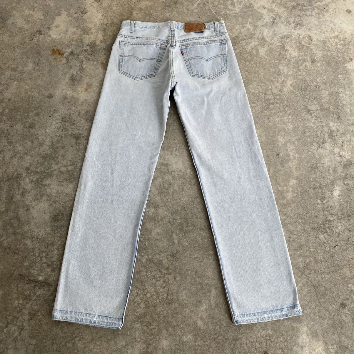 Levi's Vintage 1994 Levis 501 Released Hem Light Blue Denim Jeans Size US 30 / EU 46 - 9 Thumbnail