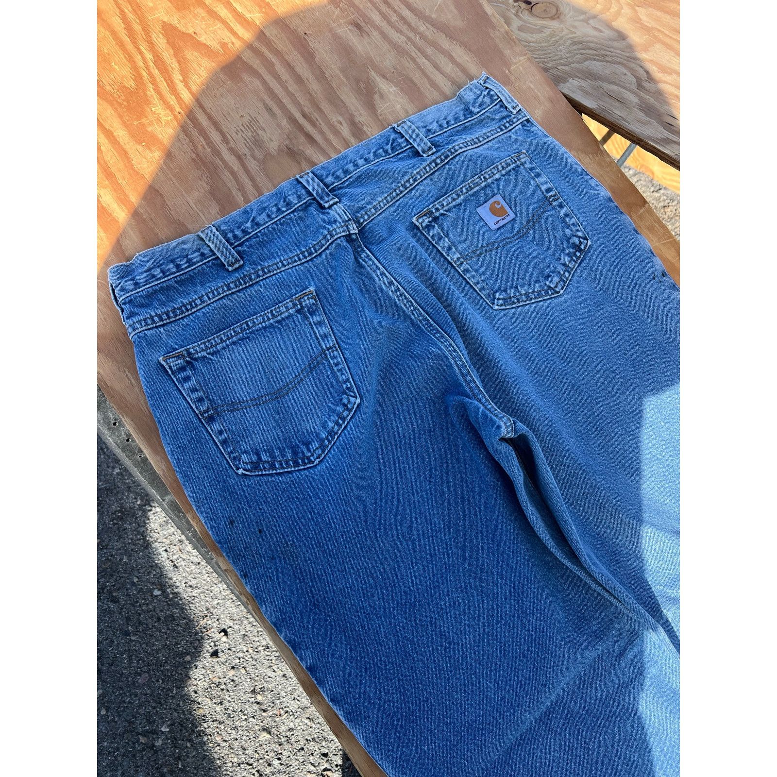 Carhartt Carhartt Jeans Mens 38x36 Blue Denim Utility Work Pants Size US 38 / EU 54 - 11 Thumbnail