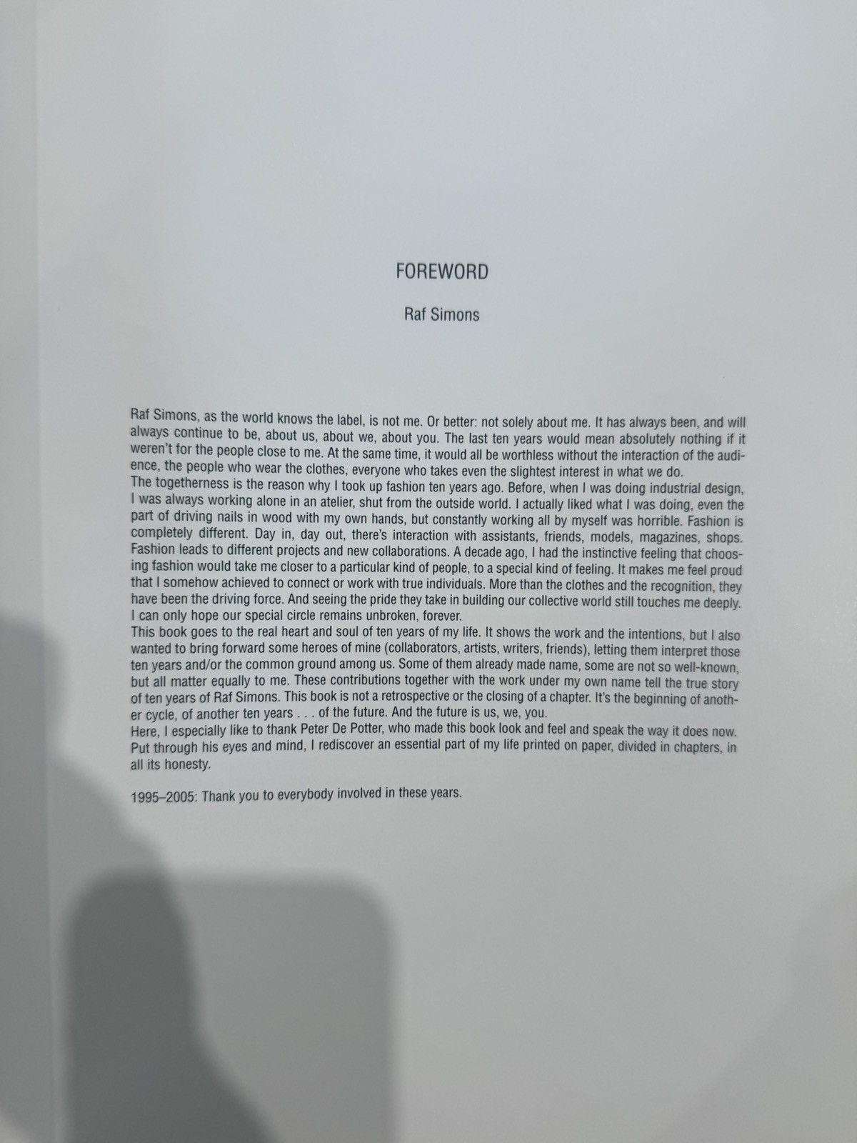 Raf Simons Rat Simon: Raf Simons Redux Book 1st Edition 2005 Archive Size 50R - 3 Thumbnail