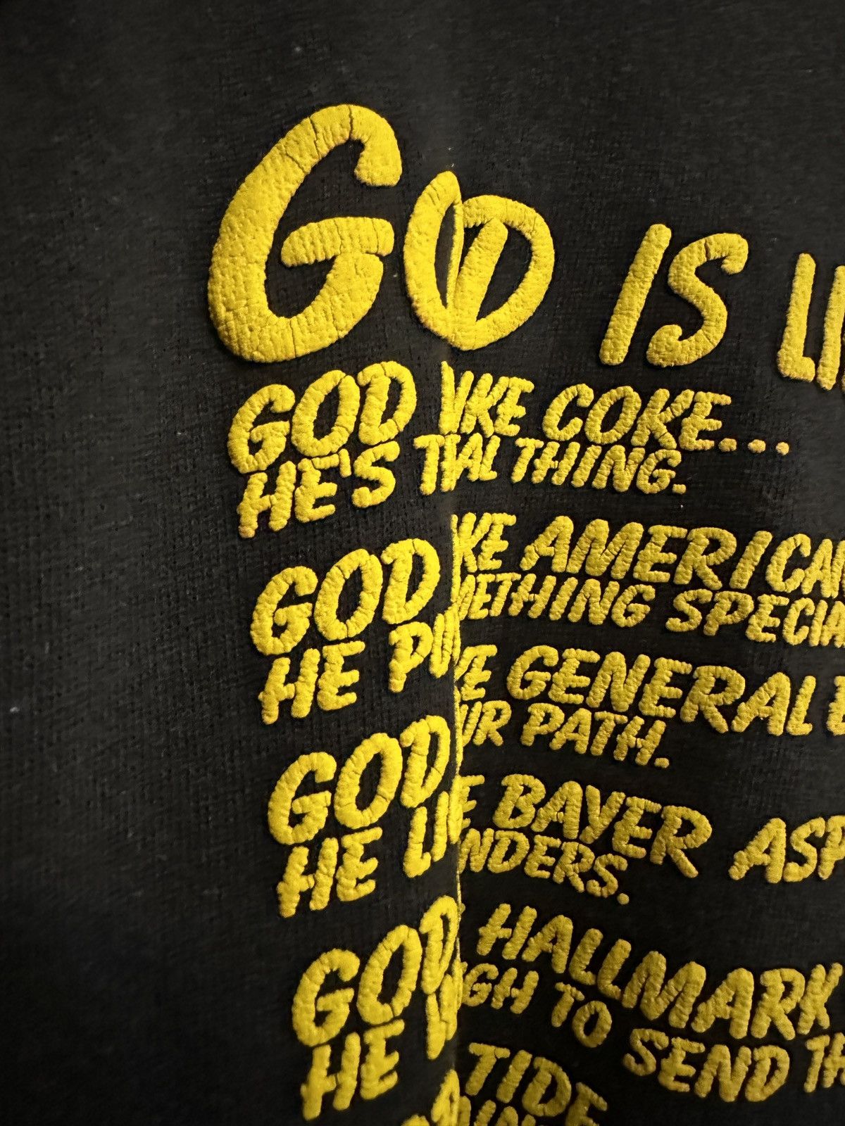 Hanes × Vintage 1990’s God Is Like… Puff Print Raglan Sweatshirt Size US M / EU 48-50 / 2 - 3 Thumbnail