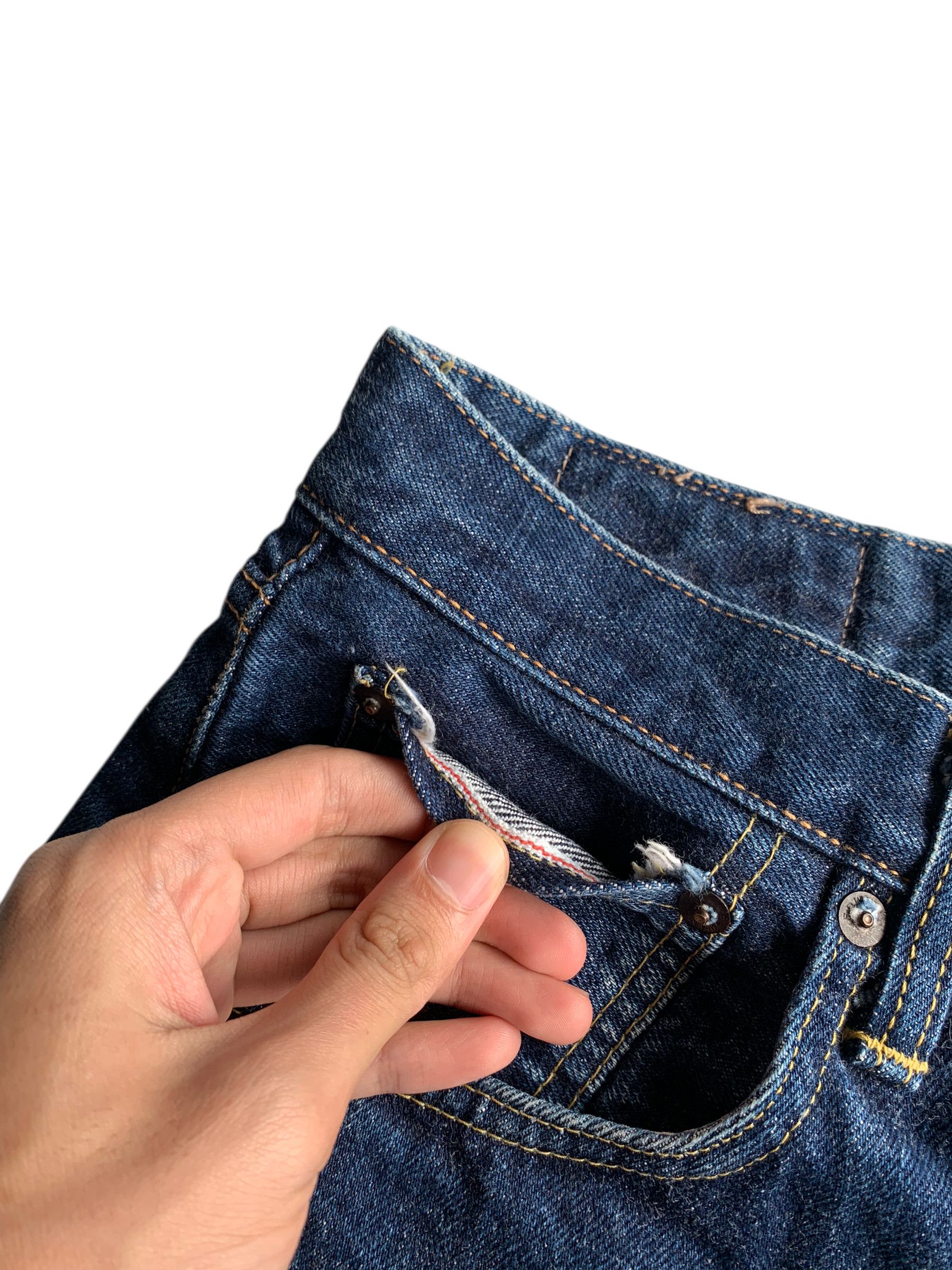 Edwin VINTAGE EDWIN 505 BAGGY SELVEDGE JAPANESE DENIM Size US 30 / EU 46 - 17 Thumbnail