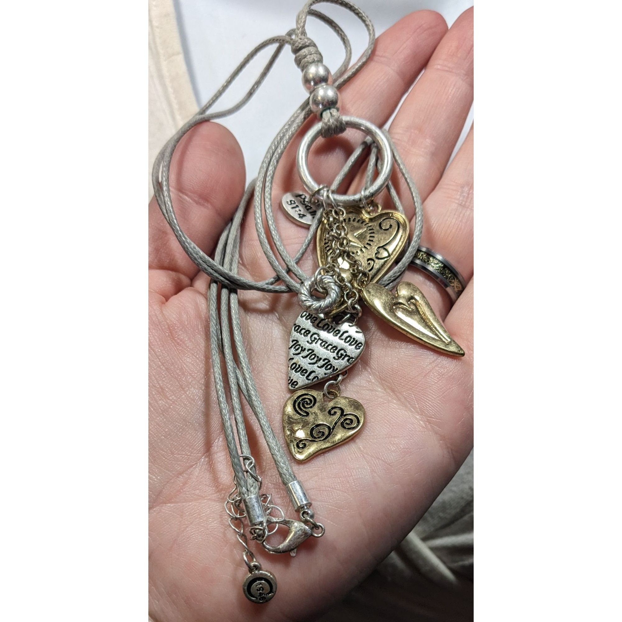 Other C Est 1946 Religious Heart Charm Tassel Necklace Size ONE SIZE - 4 Thumbnail