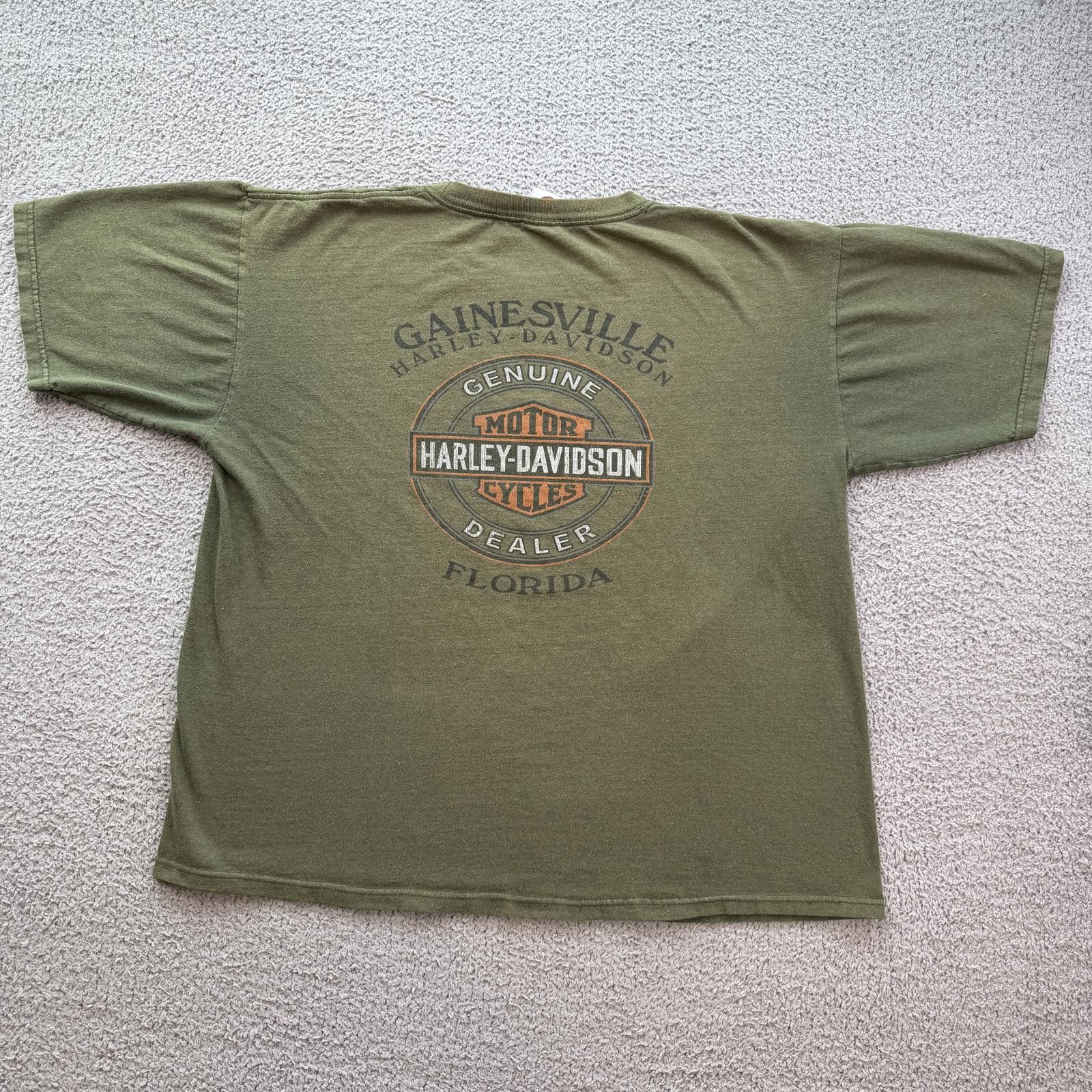 Harley Davidson Vintage Harley Davidson Gainesville Florida Dealer T Shirt Size US XL / EU 56 / 4 - 1 Thumbnail