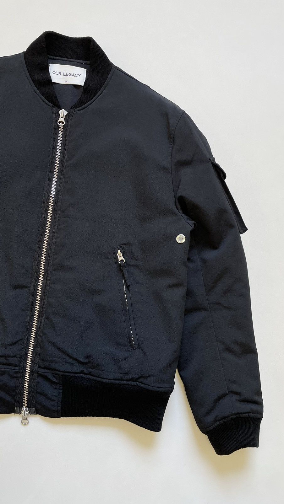 Our Legacy A/W 14 ‘Black Shimmer’ Nylon Bomber Jacket Size US M / EU 48-50 / 2 - 7 Thumbnail