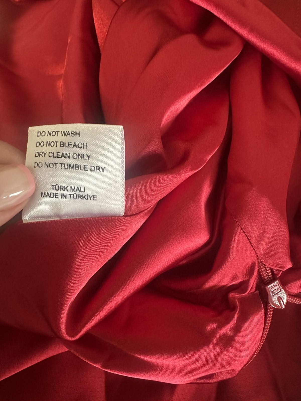 Other Ozgur Masur Elegant Red Plunge Dress with Embellished Straps Size L / US 10 / IT 46 - 10 Thumbnail