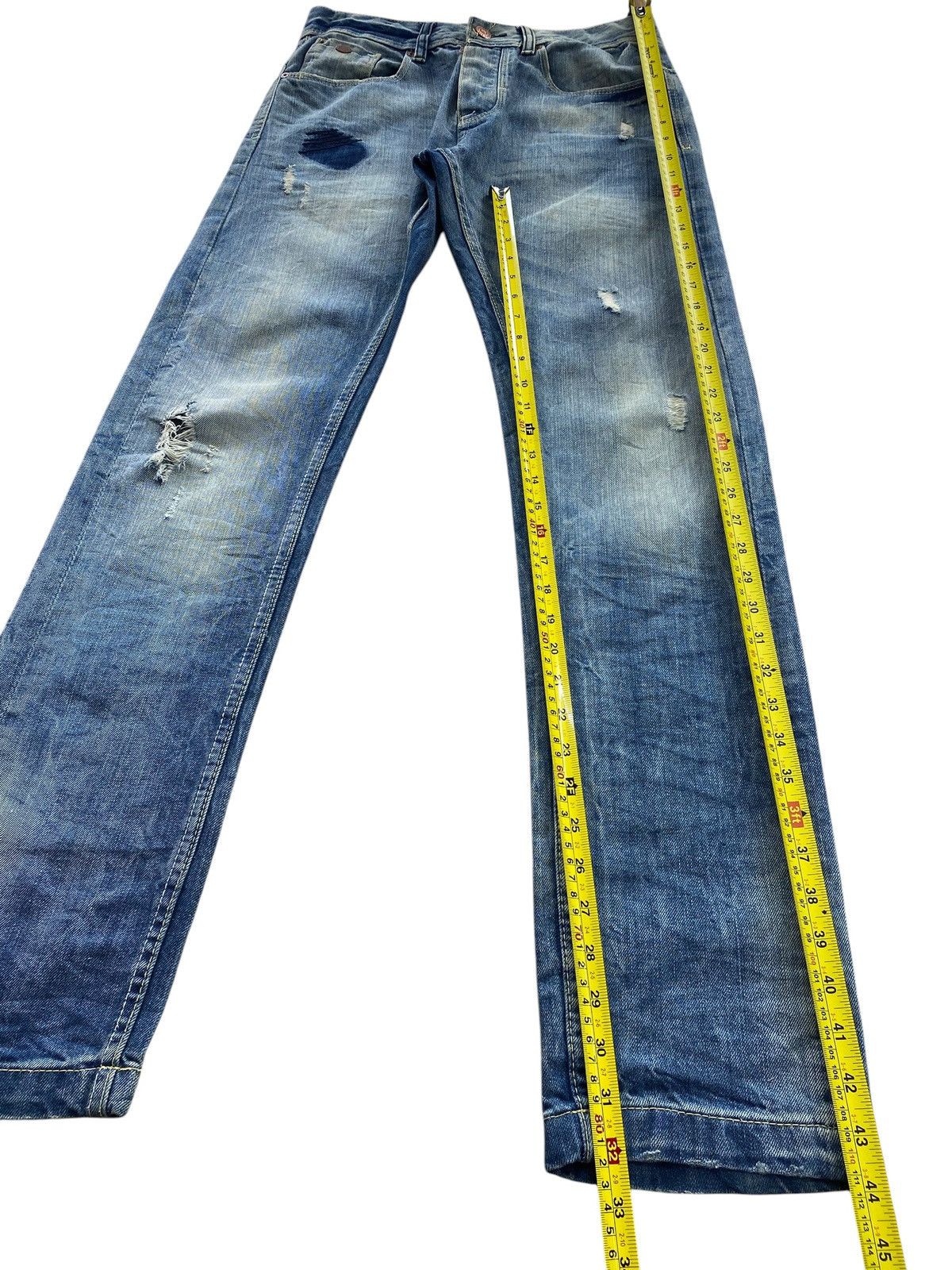 Bershka Bershka Faded Wash Patchwork Style Skinny Leg Jeans Size US 30 / EU 46 - 8 Thumbnail