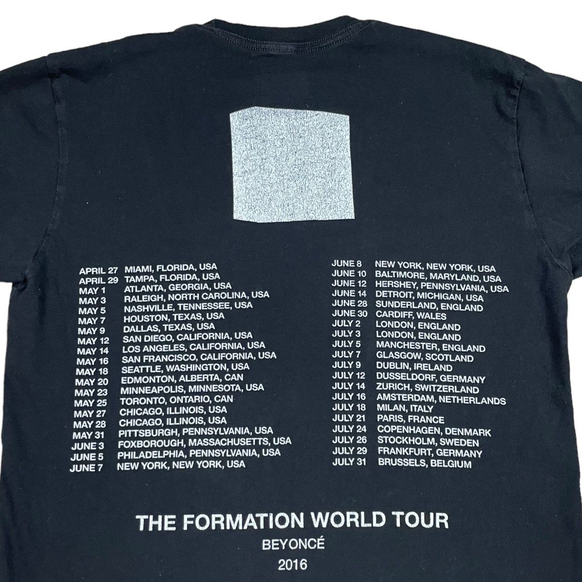Band Tees × Beyonce Beyoncé The Formation World Tour Black Shirt Adult Medium Size US M / EU 48-50 / 2 - 5 Thumbnail