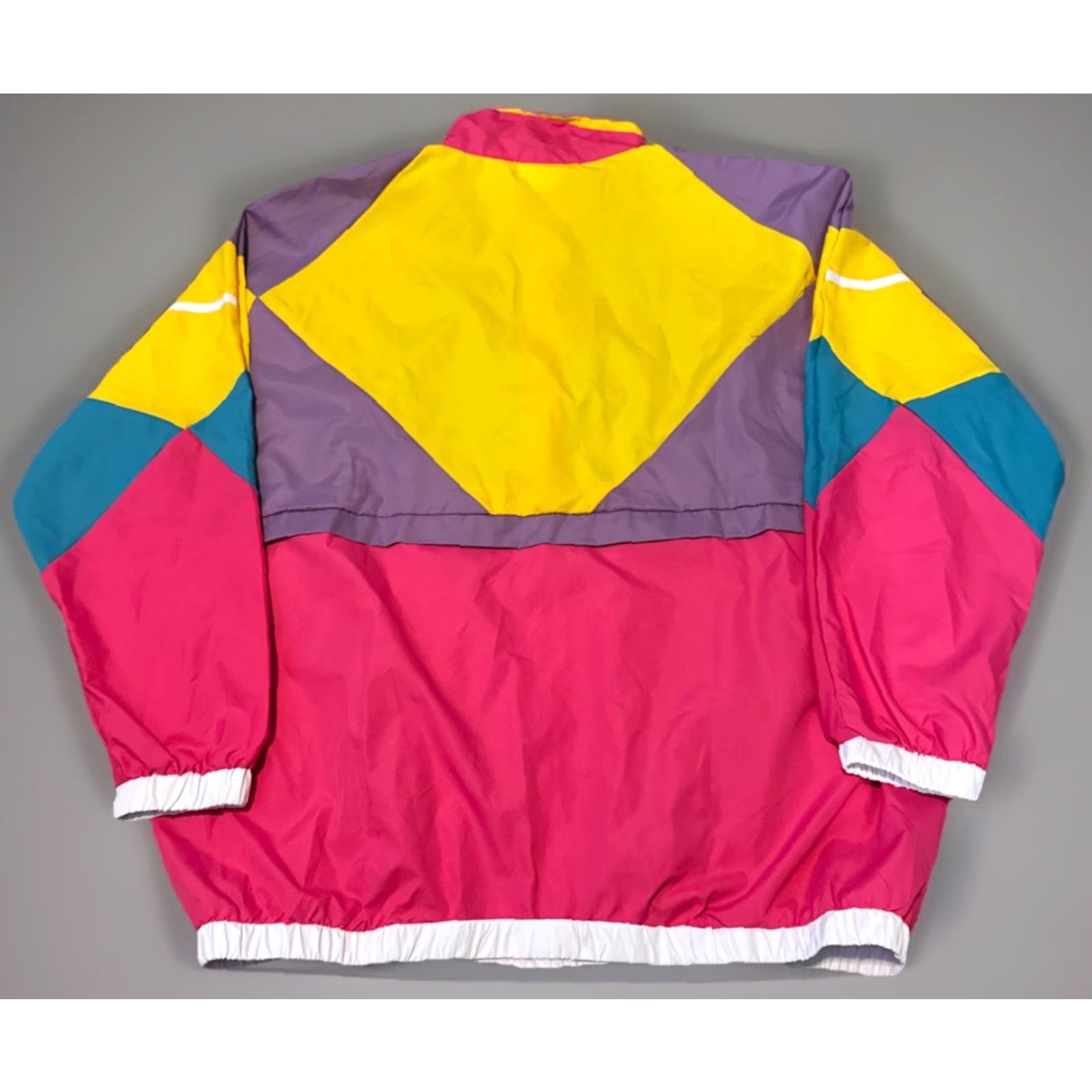 FRED Funny Guy Creations Color Block Windbreaker Jacket Mens M Multicolor Nylon As Seen On Fred Durst Limp Bizkit Funny Theme Size US M / EU 48-50 / 2 - 2 Thumbnail