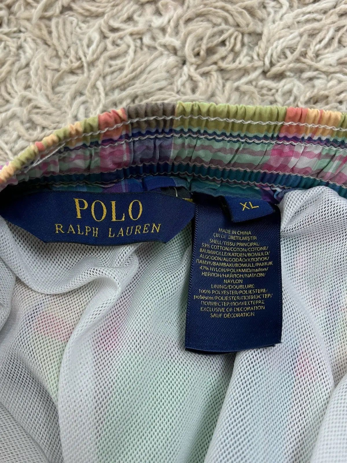 Polo Ralph Lauren Polo By Ralph Lauren Multicolor Checkered Swimwear Shorts Size US 36 / EU 52 - 9 Thumbnail