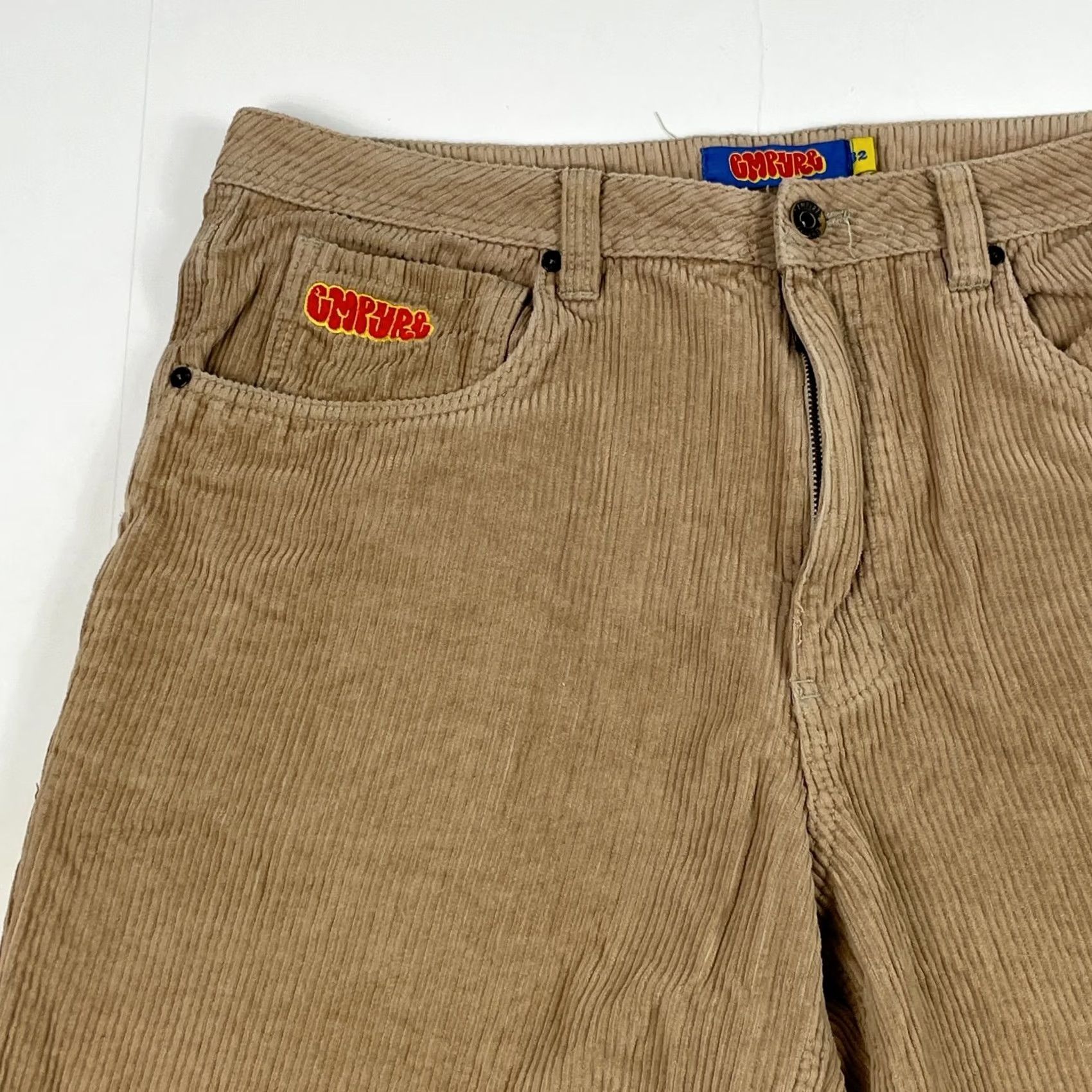 Empyre Empyre Shorts Mens 32 x 8 Beige Corduroy Chino Workwear Streetwear Casual Tan Beige 5-Pocket Design Regular Inseam 8in Mens Size US 32 / EU 48 - 2 Thumbnail