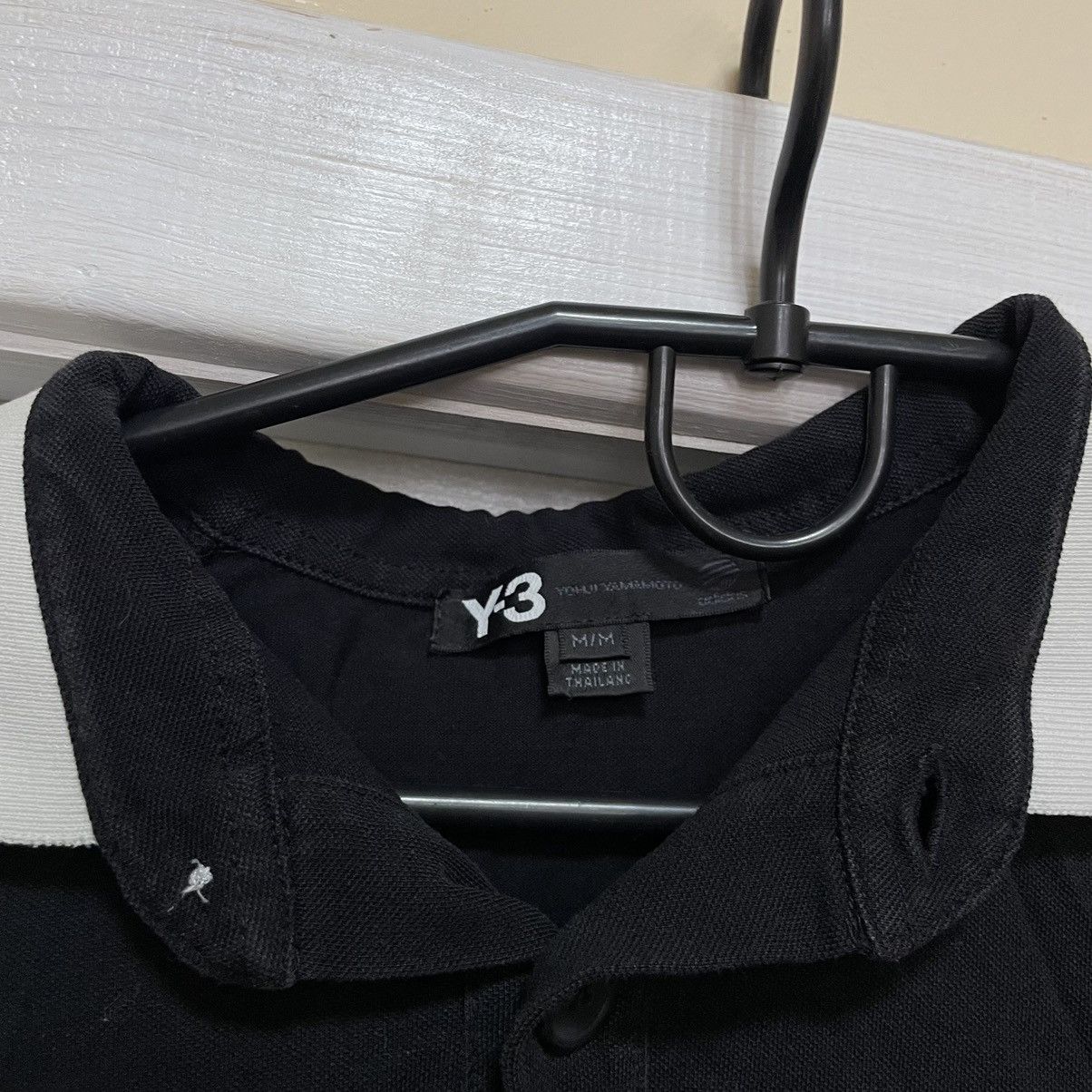 Adidas × Vintage × Yohji Yamamoto Vintage Adidas Y-3 Yohji Yamamoto Polo Tee Shirt ninja Size US M / EU 48-50 / 2 - 3 Thumbnail