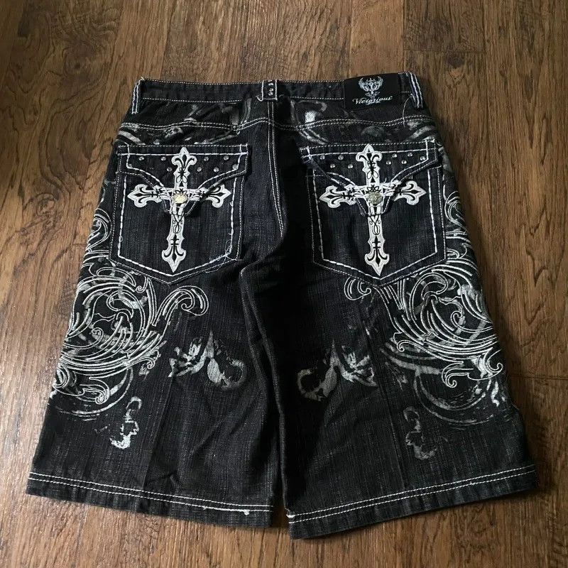 Japanese Brand Baggy Denim Shorts Size 30" / US 8 / IT 44 - 2 Thumbnail