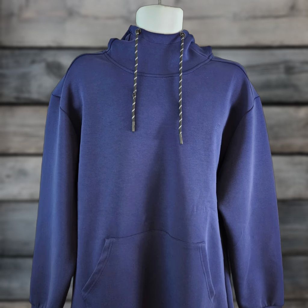 Vintage Zyia Mens Hoodie XL Solid Blue Cotton Blend Pullover Hooded Long Sleeve Size US XL / EU 56 / 4 - 1 Thumbnail